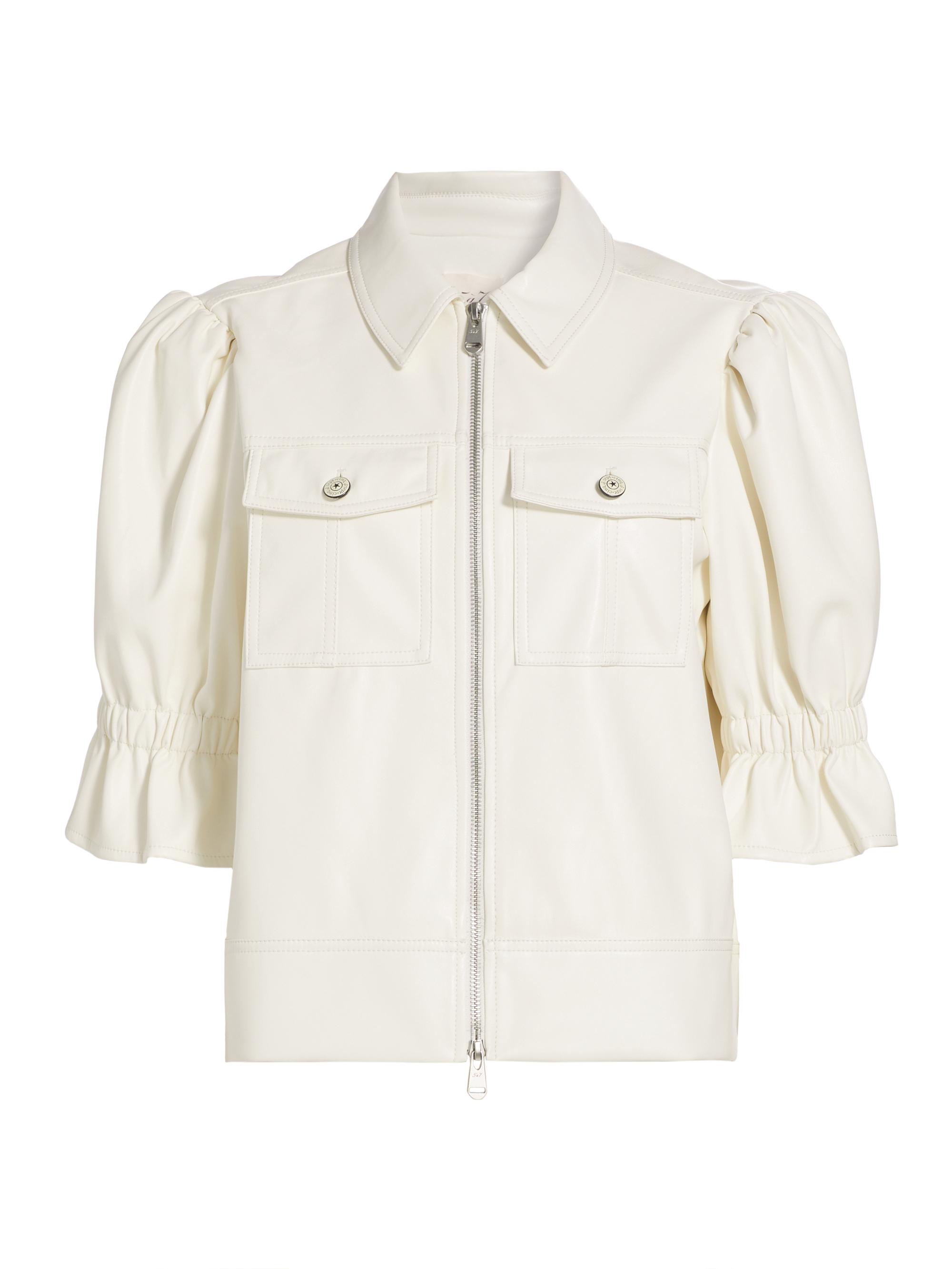 Cinq à Sept Women's Holly Faux Leather Puff-Sleeve Jacket -