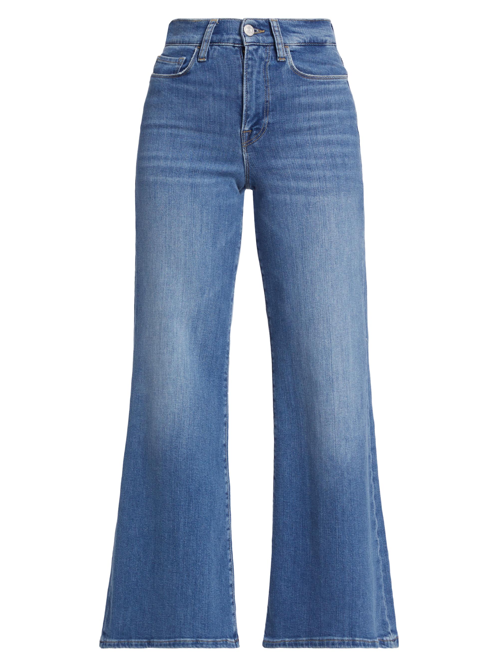 Frame Le Slim Palazzo Drizzle High-Rise Stretch Jeans | Saks Fifth