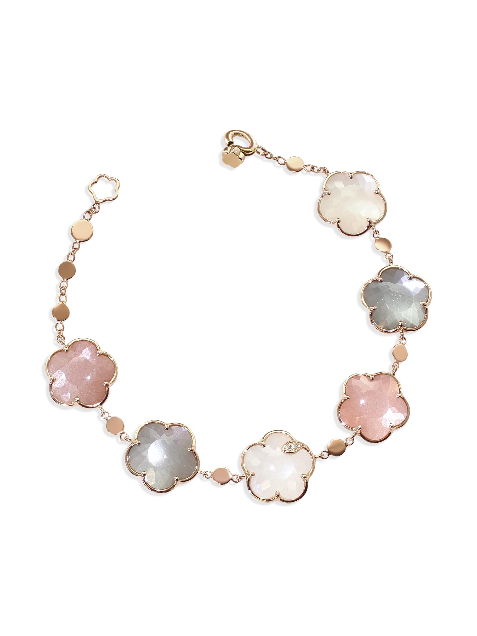 Pasquale Bruni Women's Bouquet Lunaire 18K Rose Gold, Diamond & Moonstone Bracelet - Rose Gold
