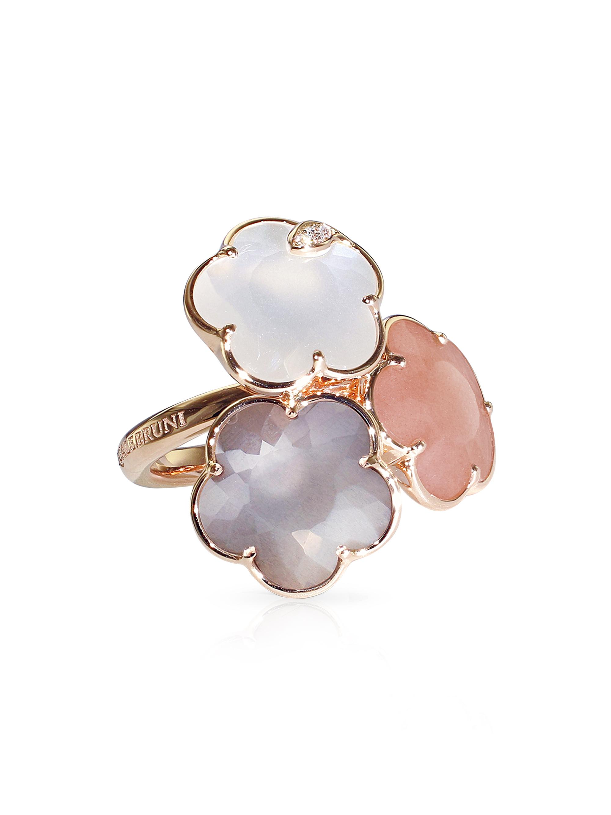 Pasquale Bruni Women's Bouquet Lunaire 18K Rose Gold, Diamond & Moonstone Ring - Rose Gold