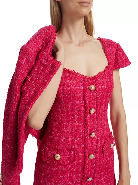 San Francisco Pillow Pink Tweed Sequins