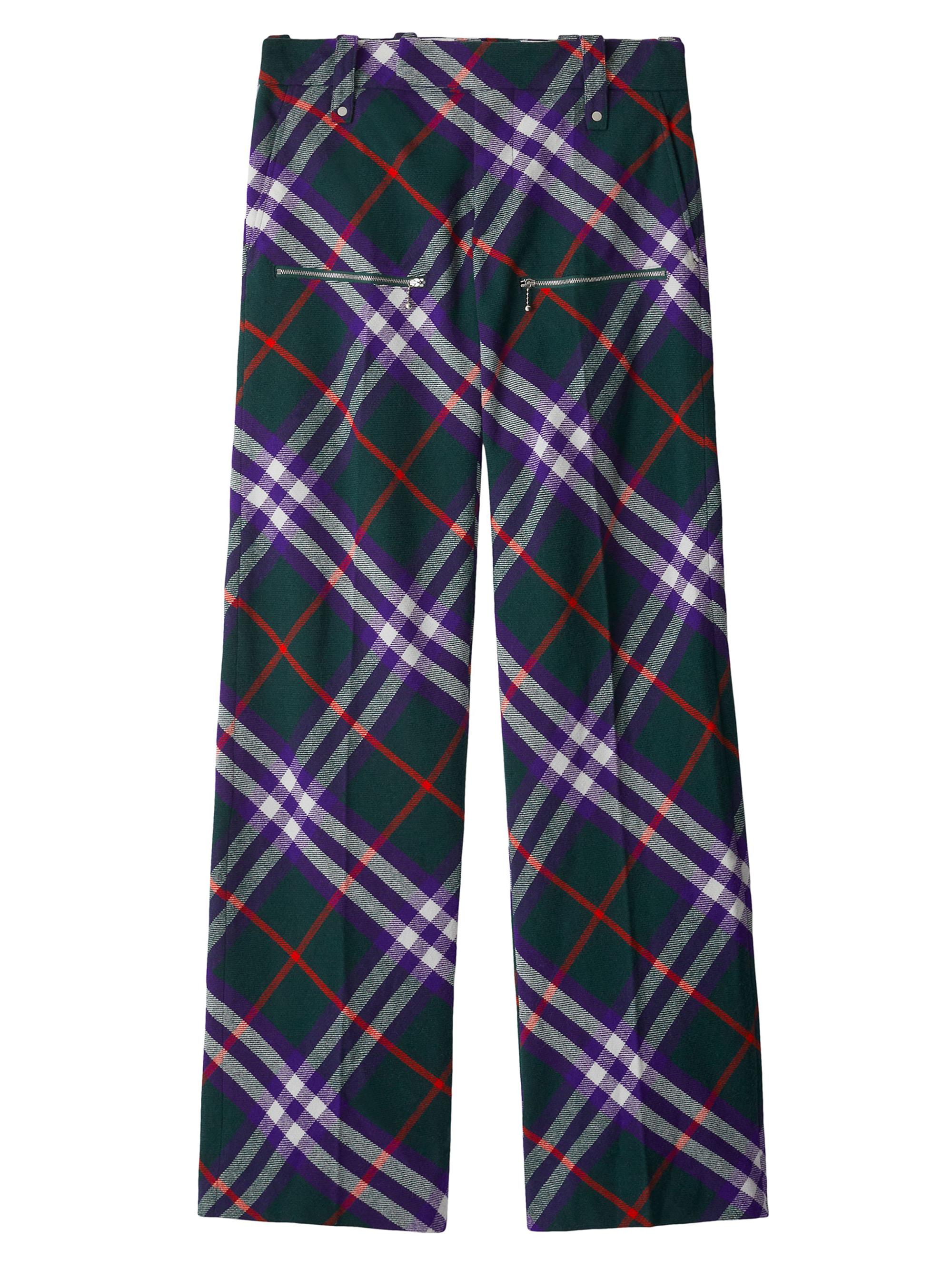 Burberry Check Wool Trousers | Saks Fifth Avenue