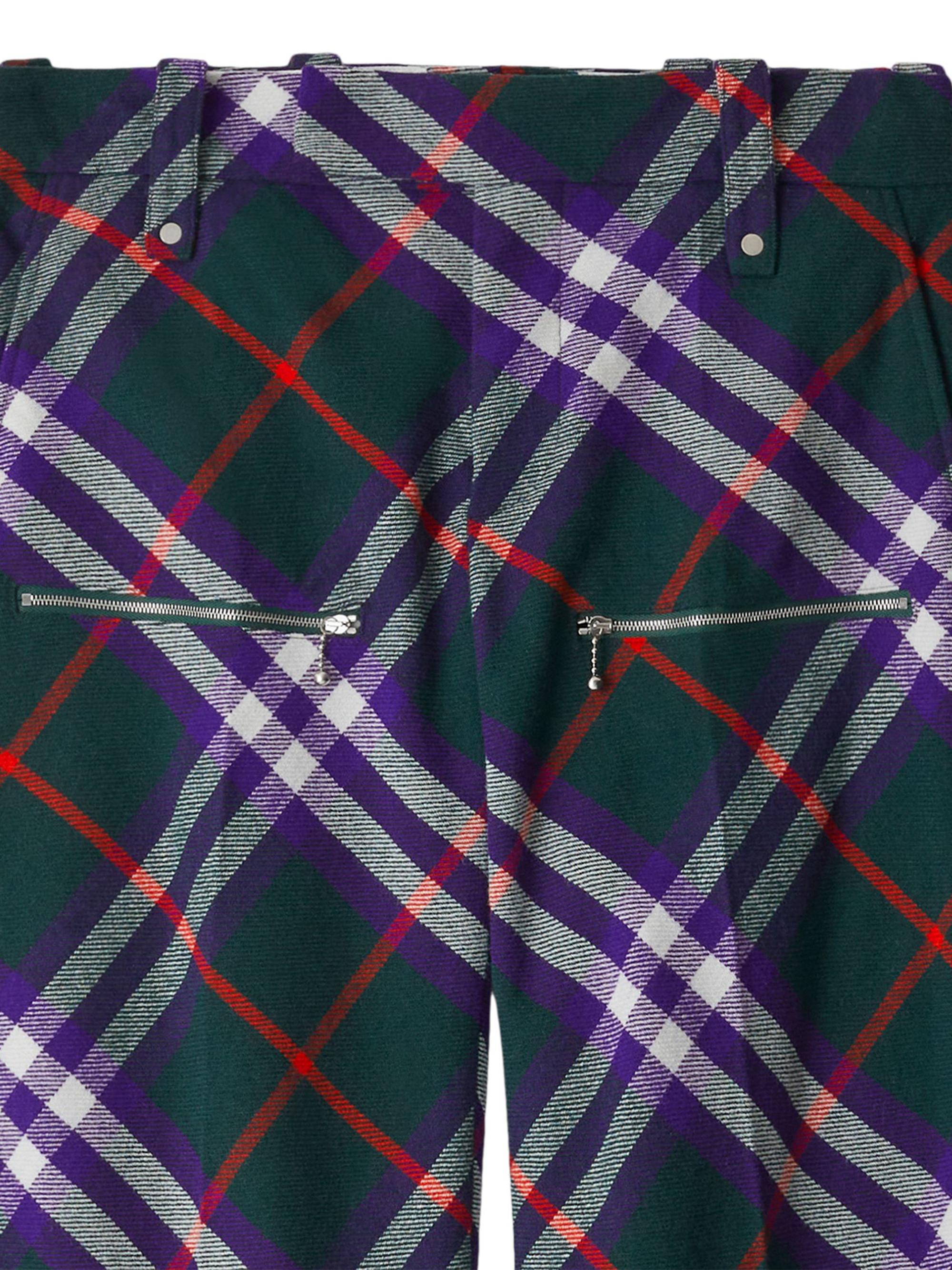 Burberry Check Wool Trousers | Saks Fifth Avenue