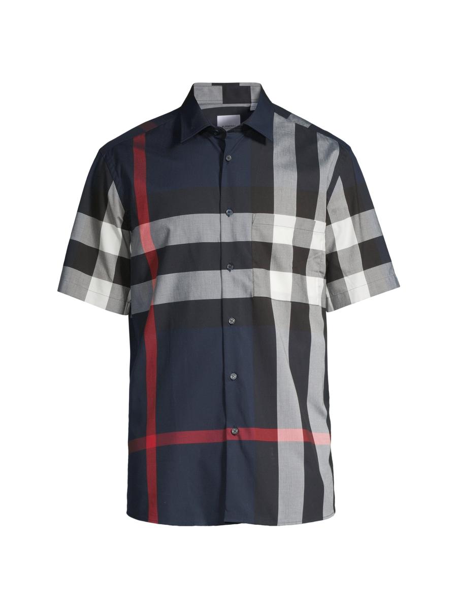 シャツ BURBERRY SUMMERTON POPLIN SHIRT Burberry Summerton Check Button-Front Shirt | Saks Fifth Avenue