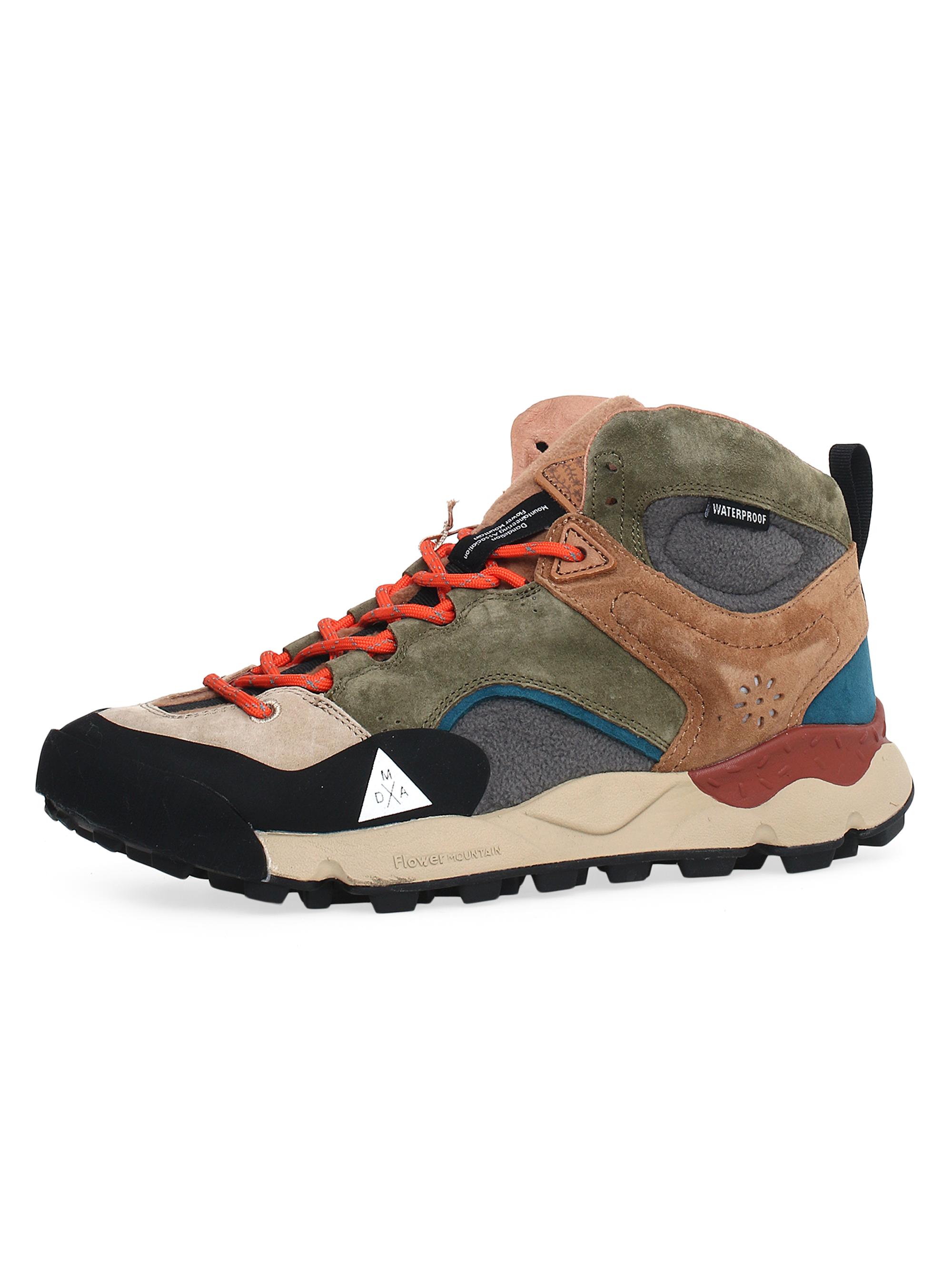 Flower Mountain Men's Yamano 3 Suede & Textile Sneakers - Beige Military