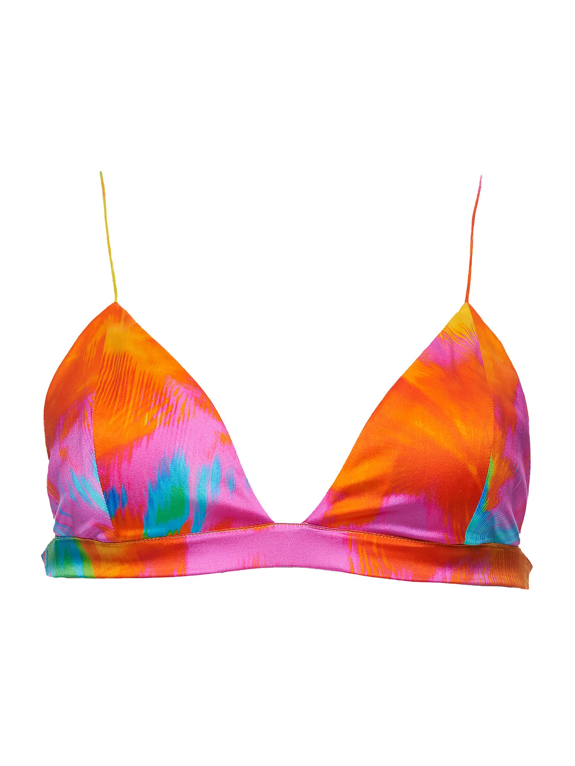 Ser.o.ya Women's Doral Silk Bralette Top - Abstract Palm