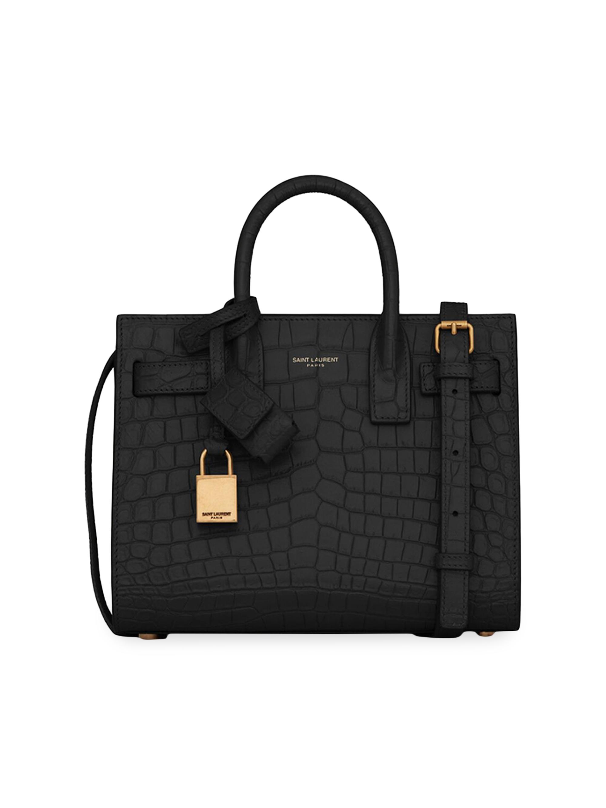 Saint Laurent Small Sac De Jour Top Handle Bag In Matte Embossed