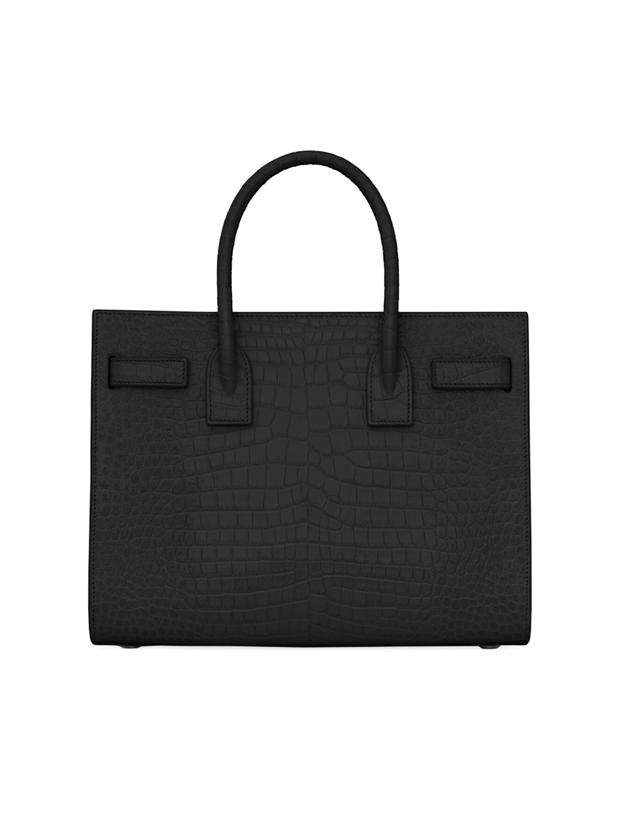 Saint Laurent Sac De Jour Baby Top Handle Bag In Embossed