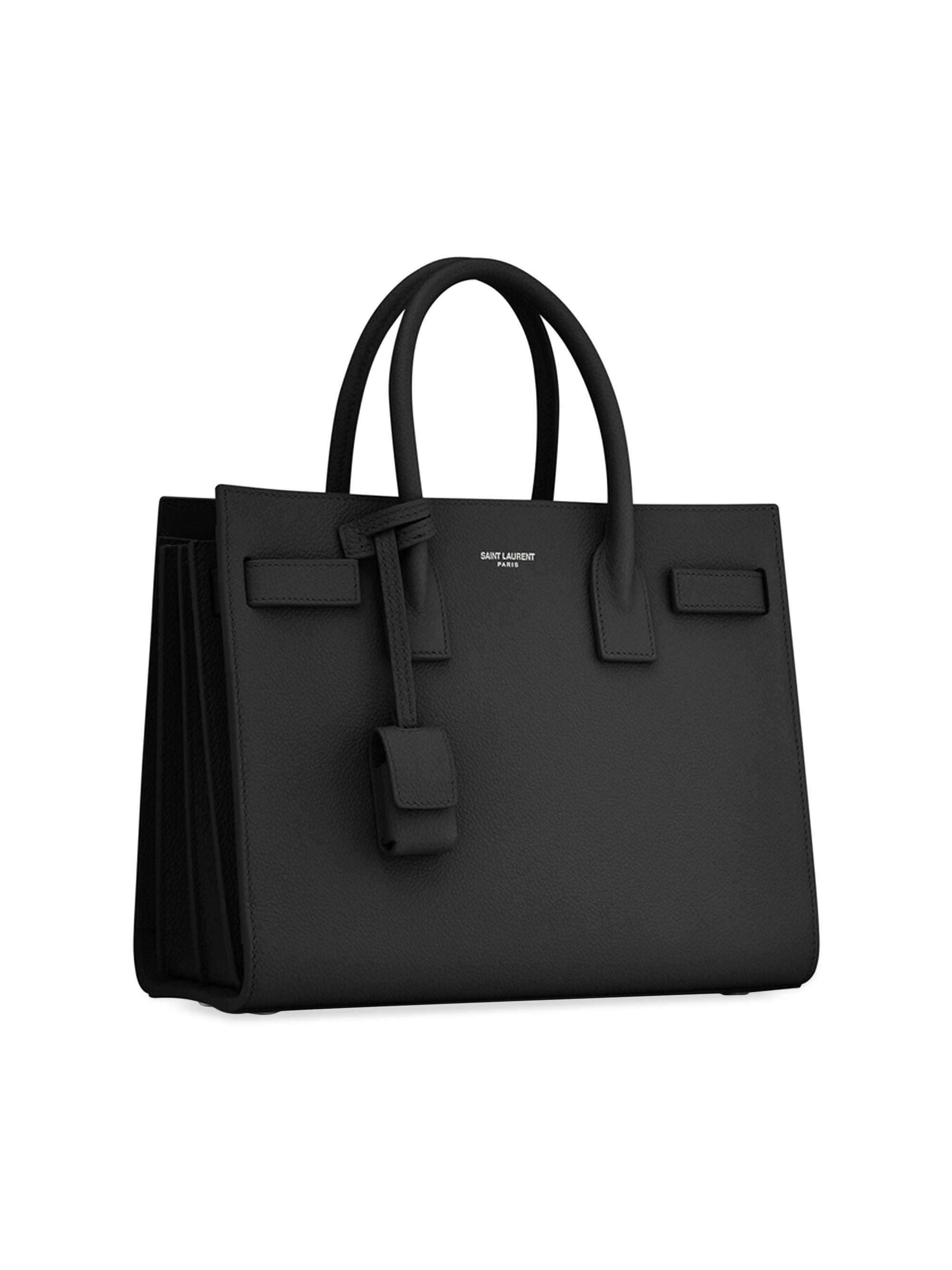 Saint Laurent Sac De Jour Baby Top Handle Bag In Grained Leather