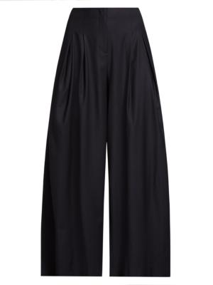 Wool Blend Wide Pants