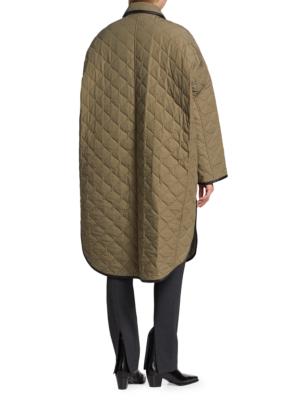 Quilted Organic Cotton Cocoon Coat