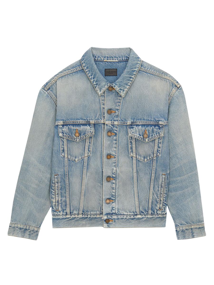 Saint Laurent Oversized Jacket In Denim | Saks Fifth Avenue