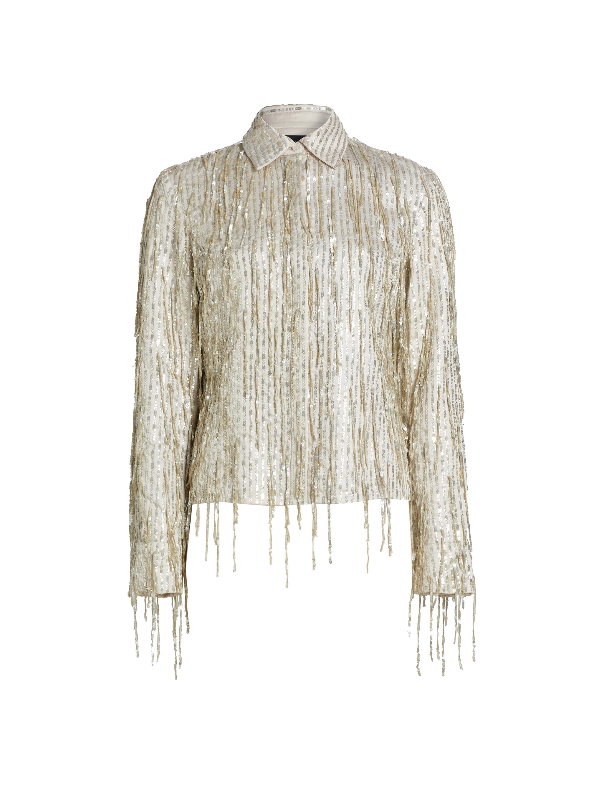 Amiri Sequin Fringe Shirt | Saks Fifth Avenue