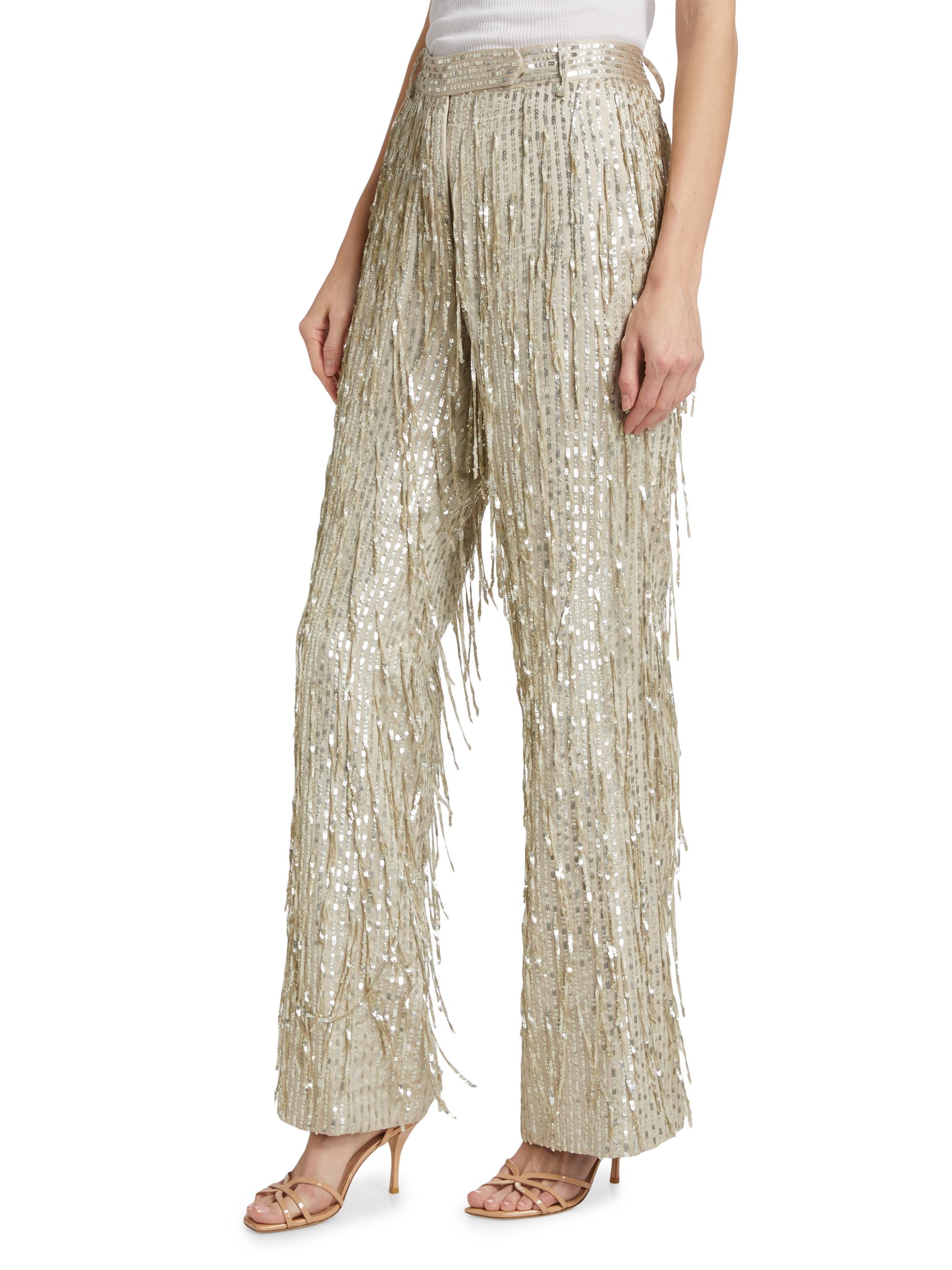 Amiri アミリ　総スパンコール　sequin　カーゴパンツ Amiri Sequin Kick-Flare Pants | Saks Fifth Avenue