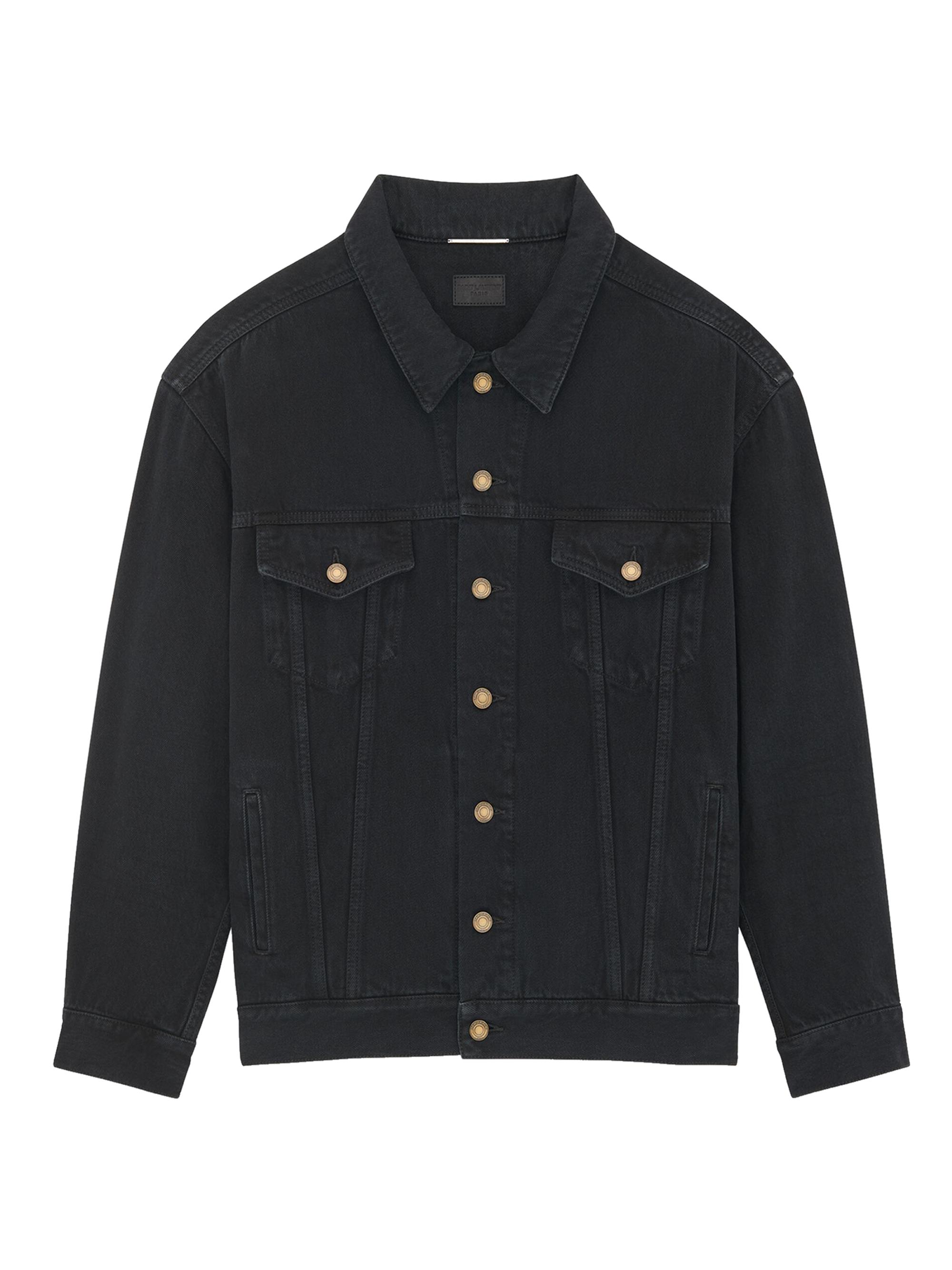 Saint Laurent Men's Oversized Jacket in Denim - Black
