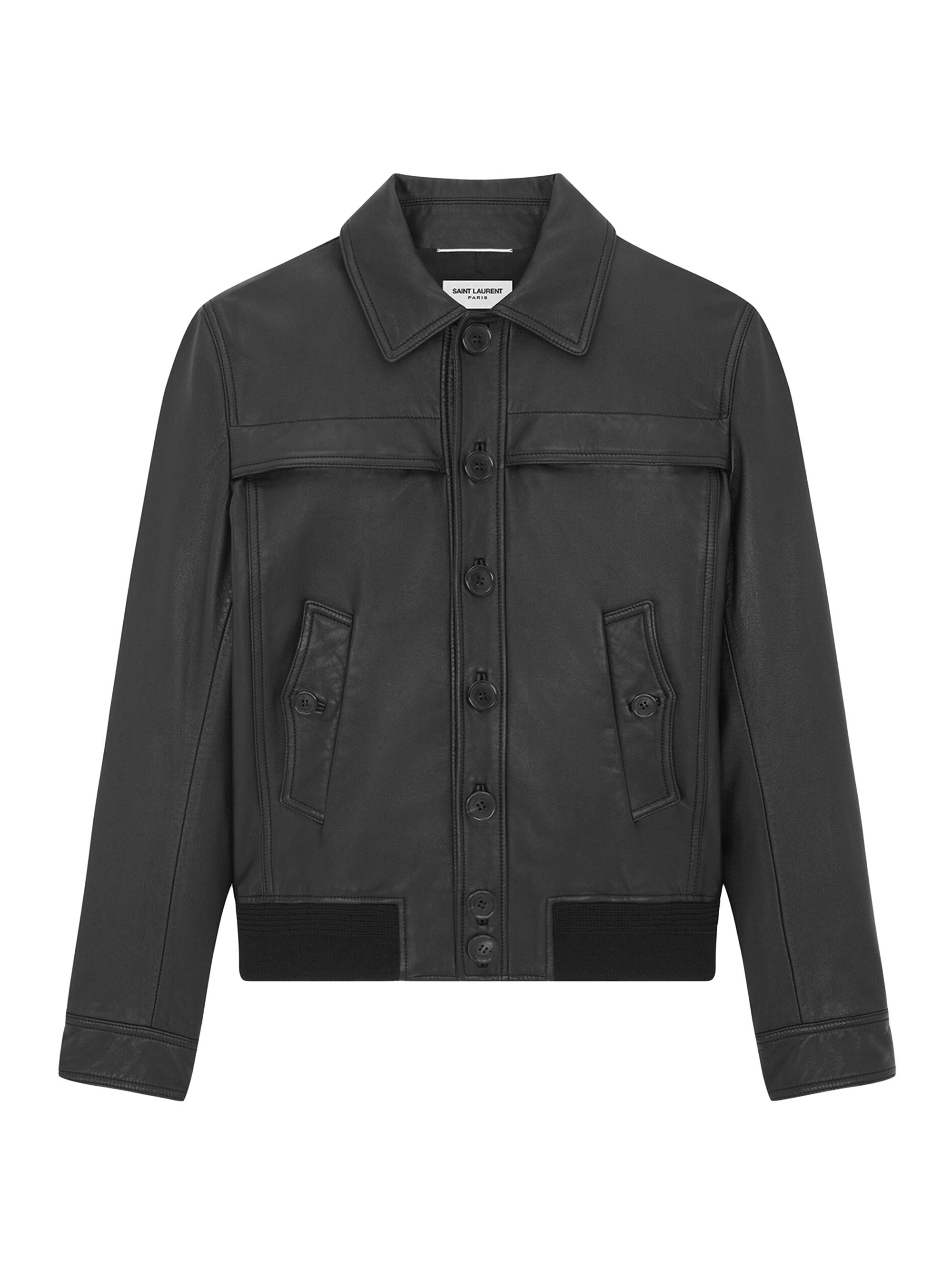Saint Laurent Men's Jacket In Smooth Lambskin - Black