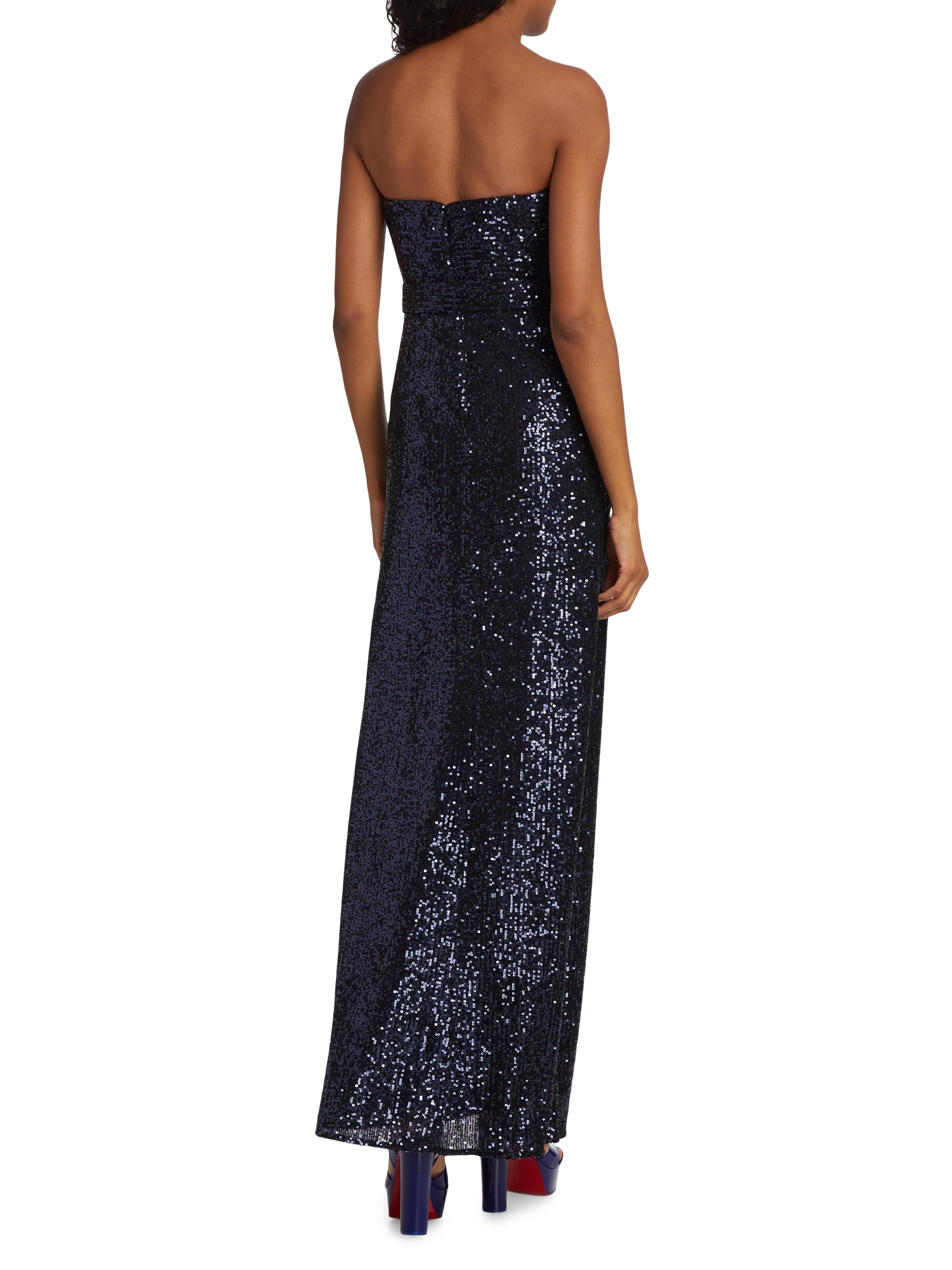 badgley mischka blue sequin dress ALDA DRESS IN BLUE | CULT MIA main image 0