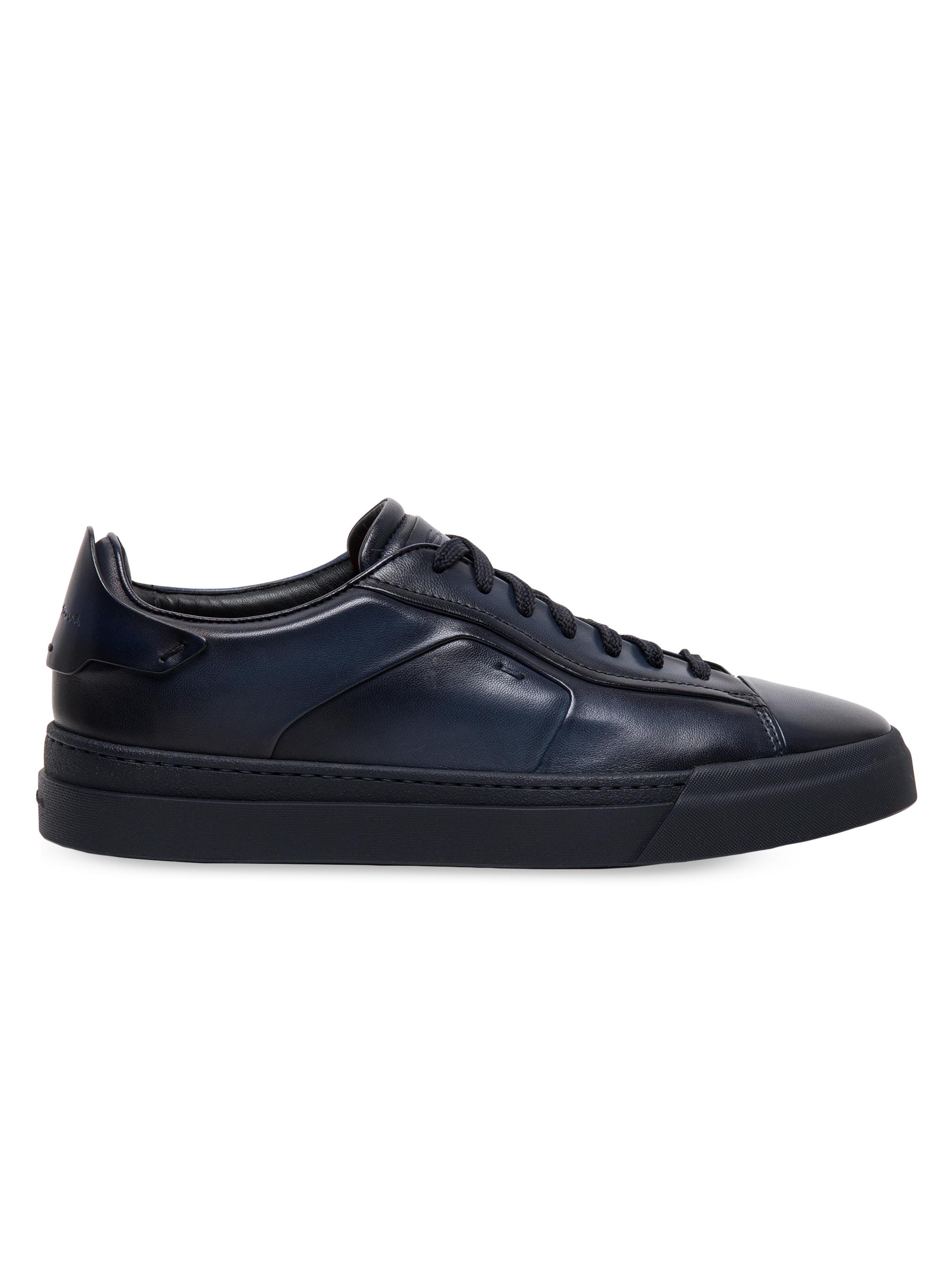Santoni Leather Sneakers Saks Fifth Avenue