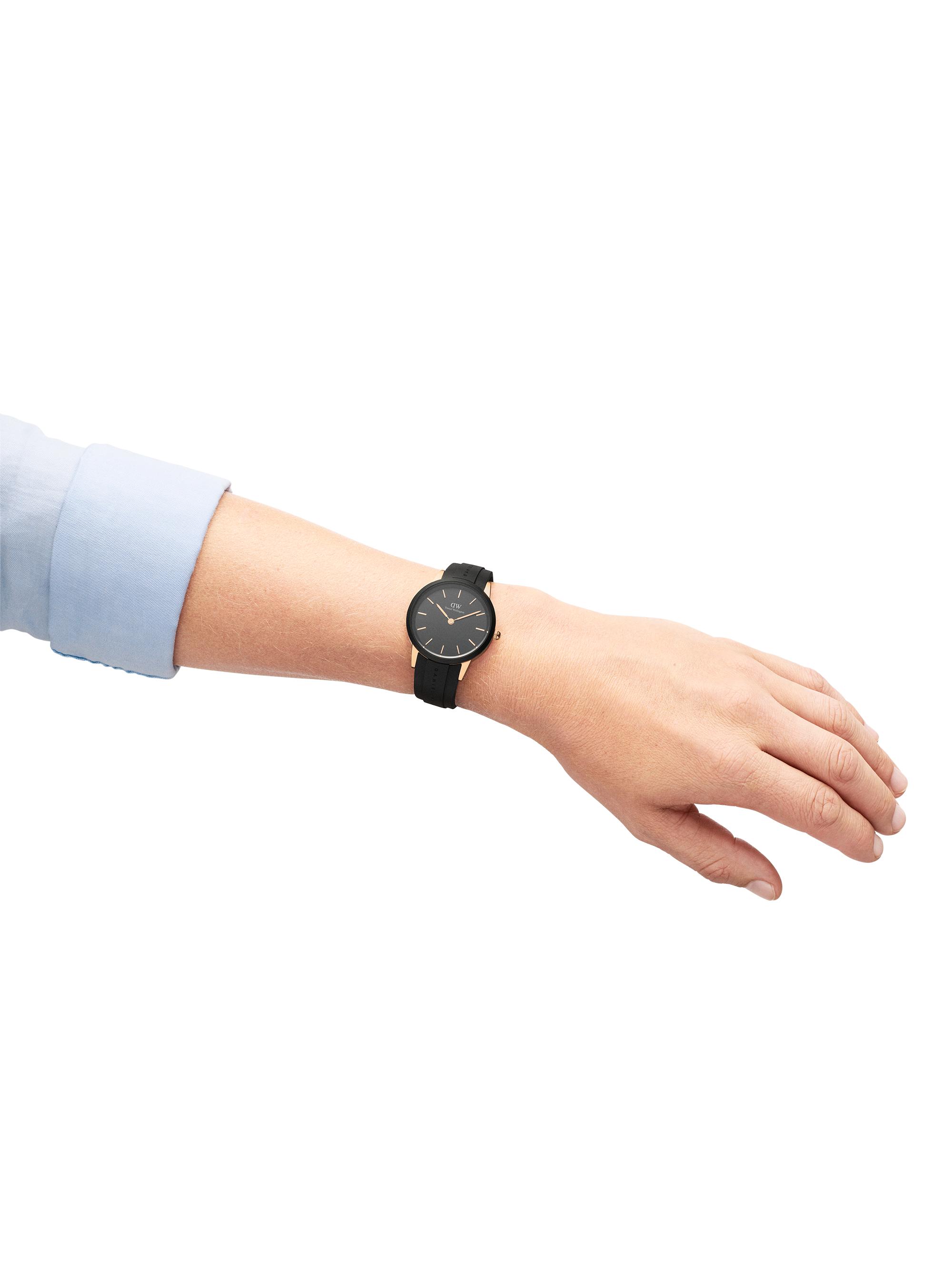 Daniel Wellington Iconic Motion Rose Gold & Rubber Strap Watch