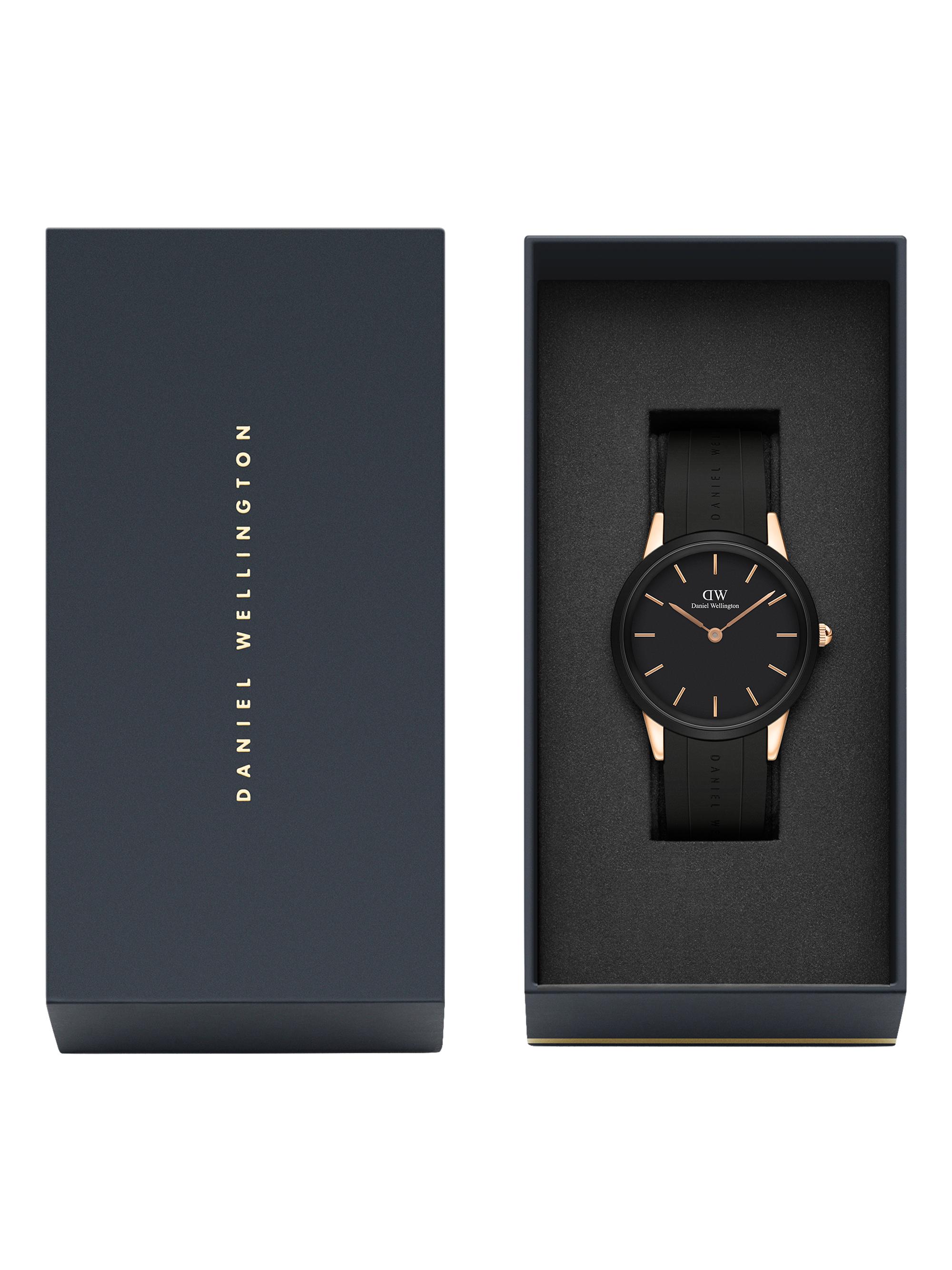 Daniel Wellington Iconic Motion Rose Gold & Rubber Strap Watch
