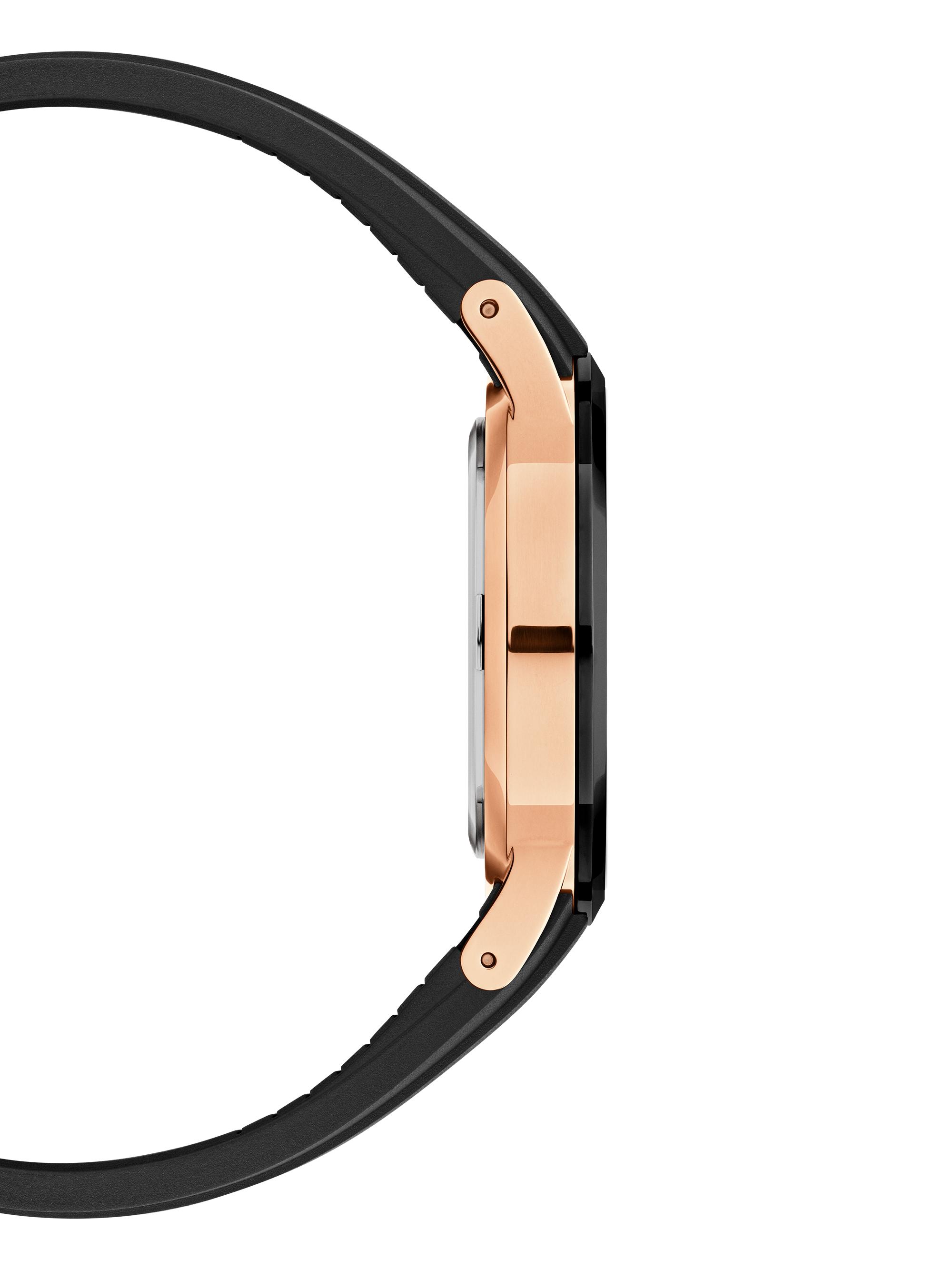 Daniel Wellington Iconic Motion Rose Gold & Rubber Strap Watch