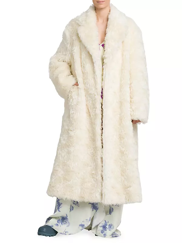 Shop Sander Coat Mohair-Cotton Jil Oversized | Saks Avenue Fifth
