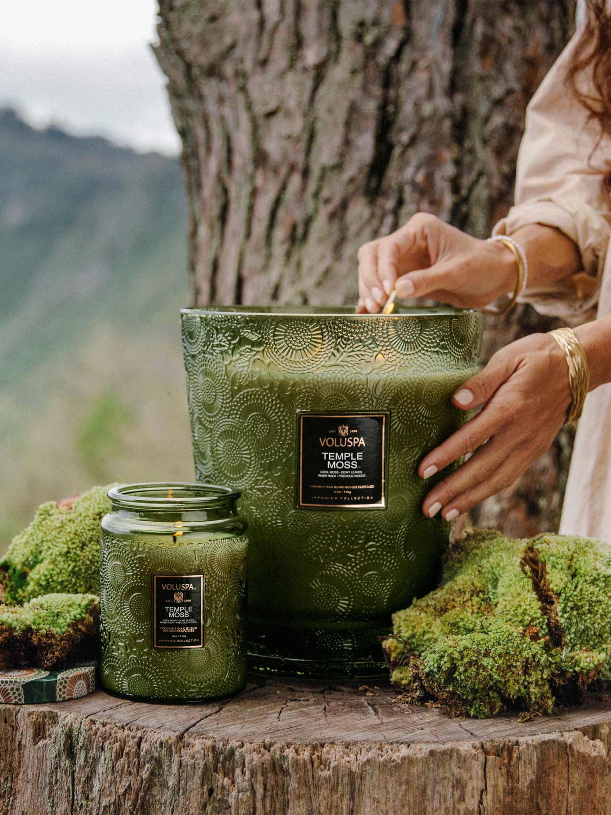 Voluspa Japonica Temple Moss 5-Wick Hearth Candle | Saks Fifth Avenue
