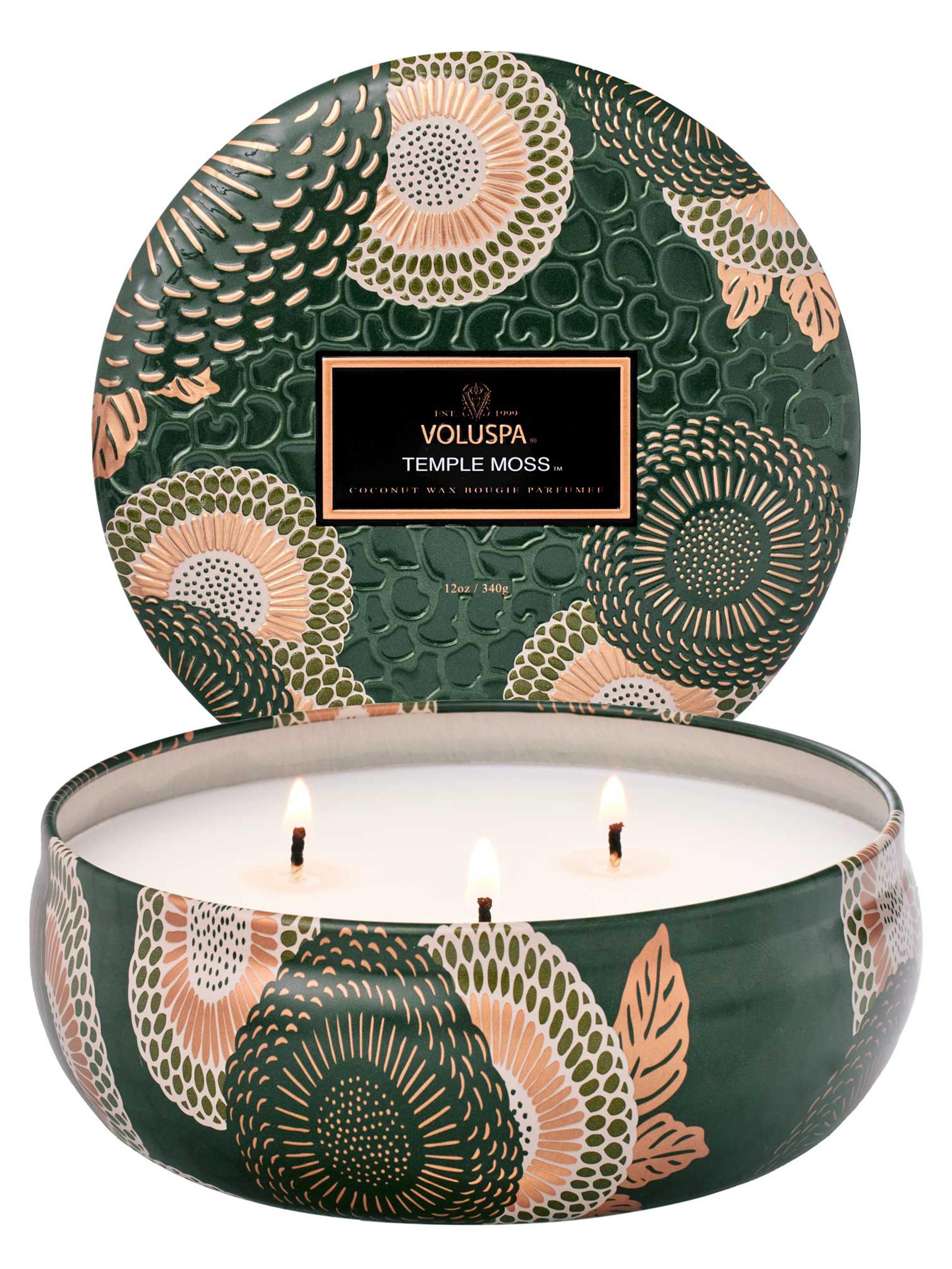 Voluspa Japonica Temple Moss 3-Wick Tin Candle