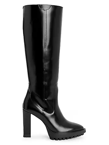 Harlem 109MM Patent Leather Lug-Sole Boots