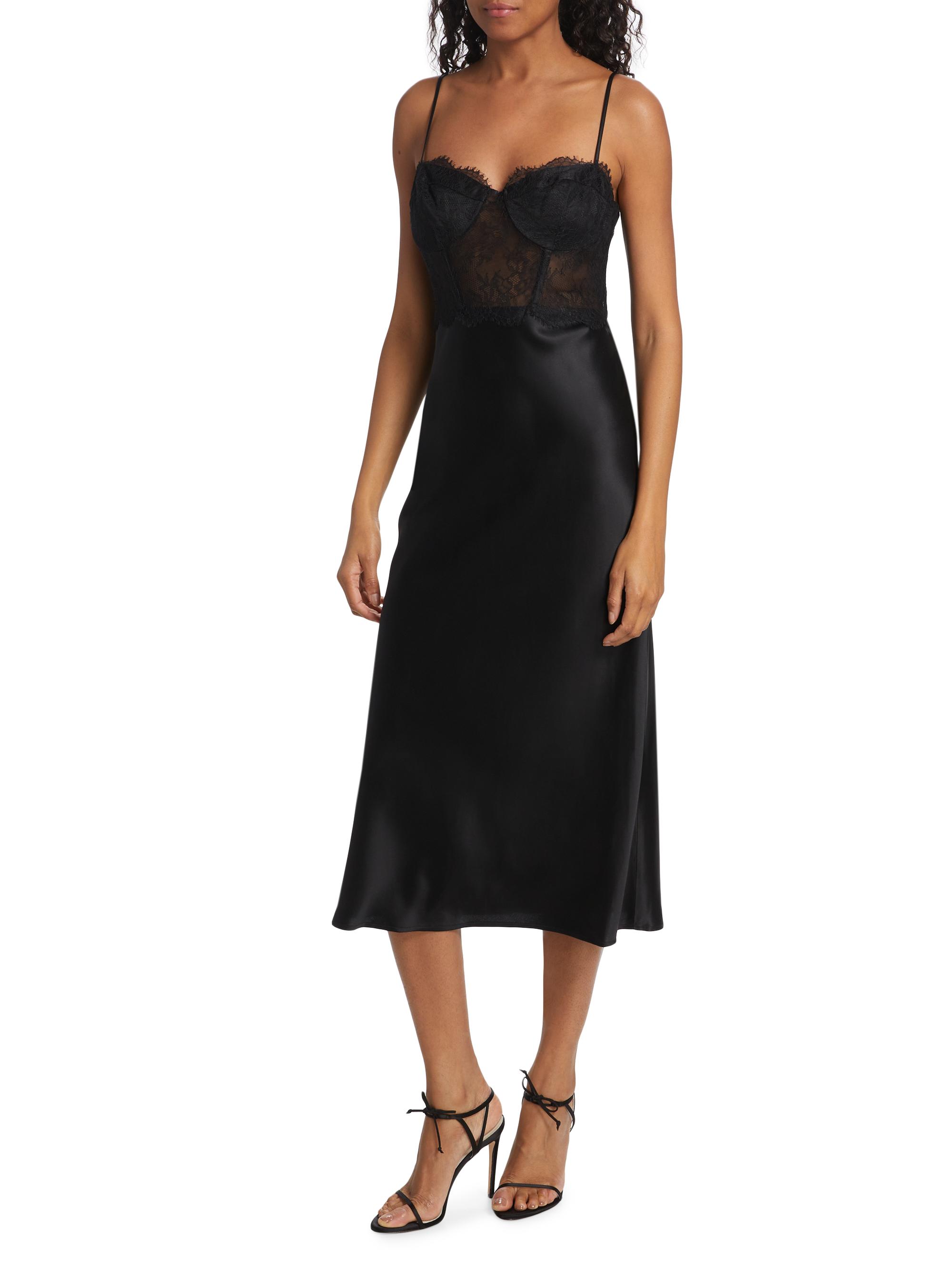 Cami NYC Maureen Lace-Inset Midi-Dress | Saks Fifth Avenue