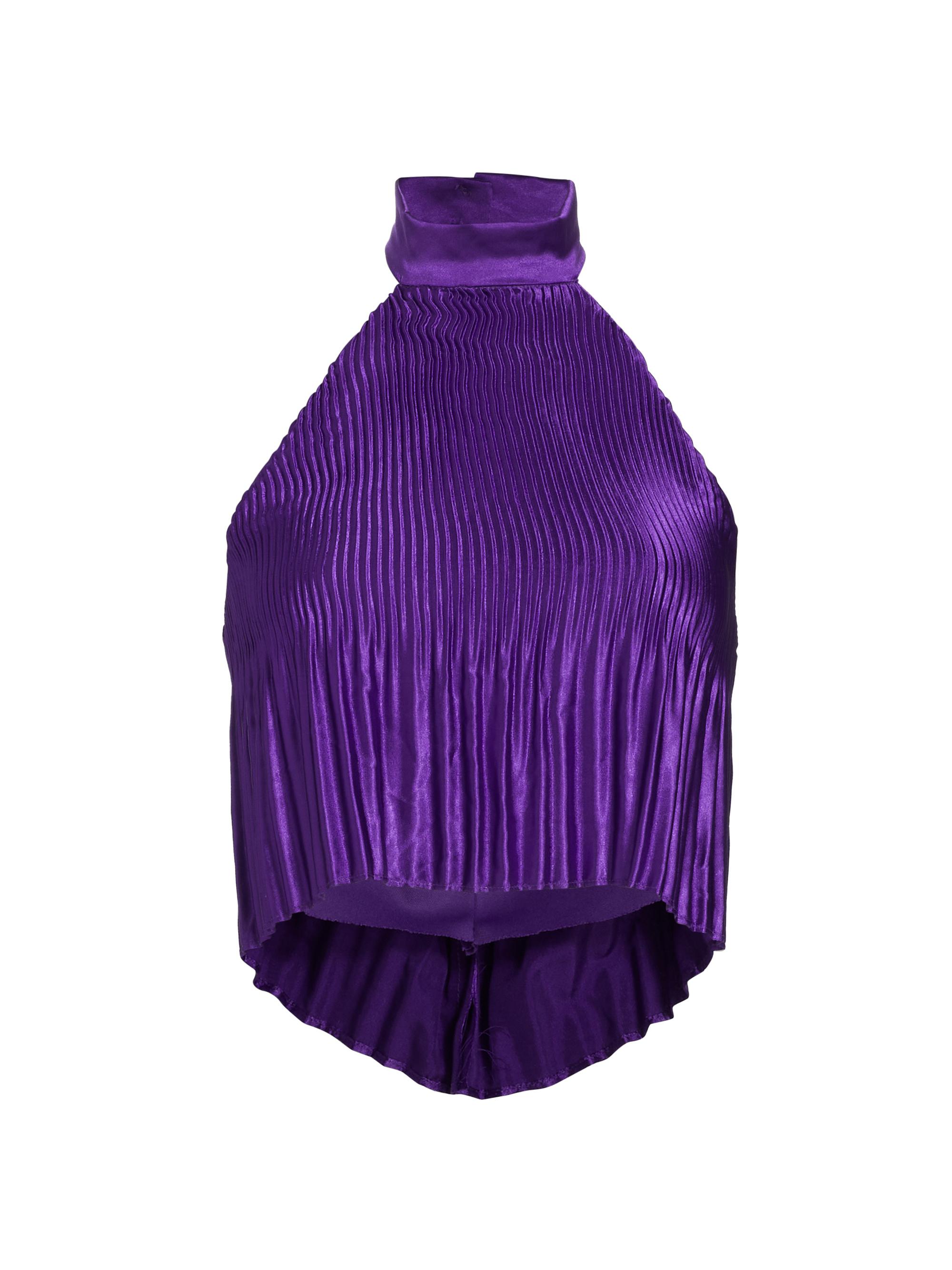 Claude Kameni Women's Viola Pleated Crop - Purple