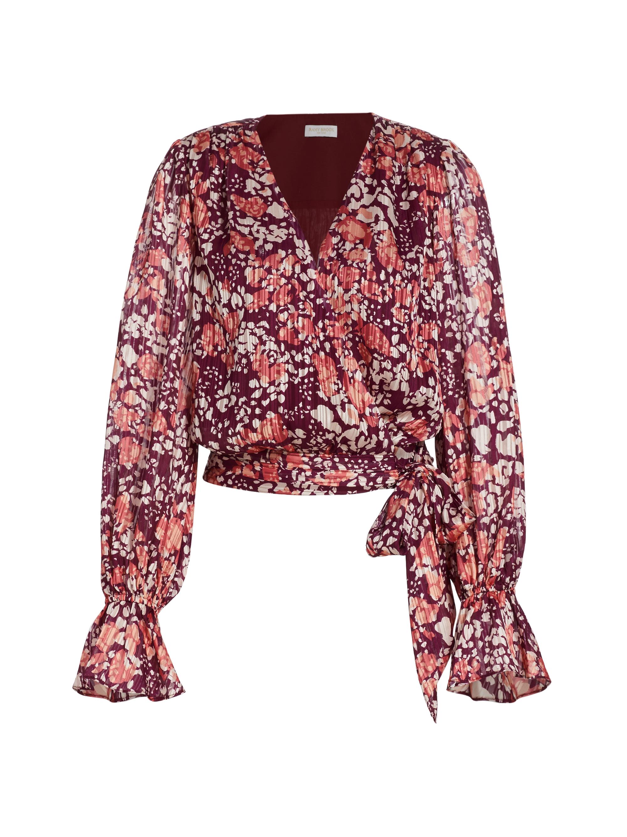 Ramy Brook Melody Floral Surplice Blouse | Saks Fifth Avenue