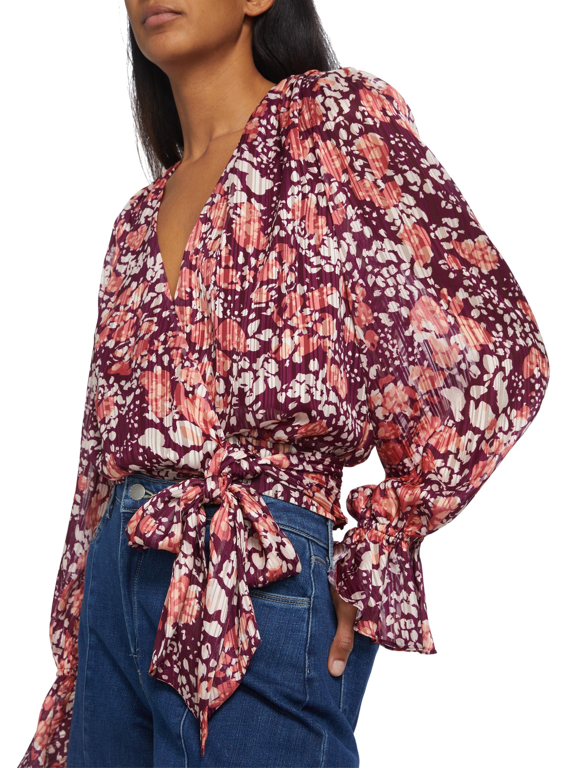 Ramy Brook Melody Floral Surplice Blouse | Saks Fifth Avenue