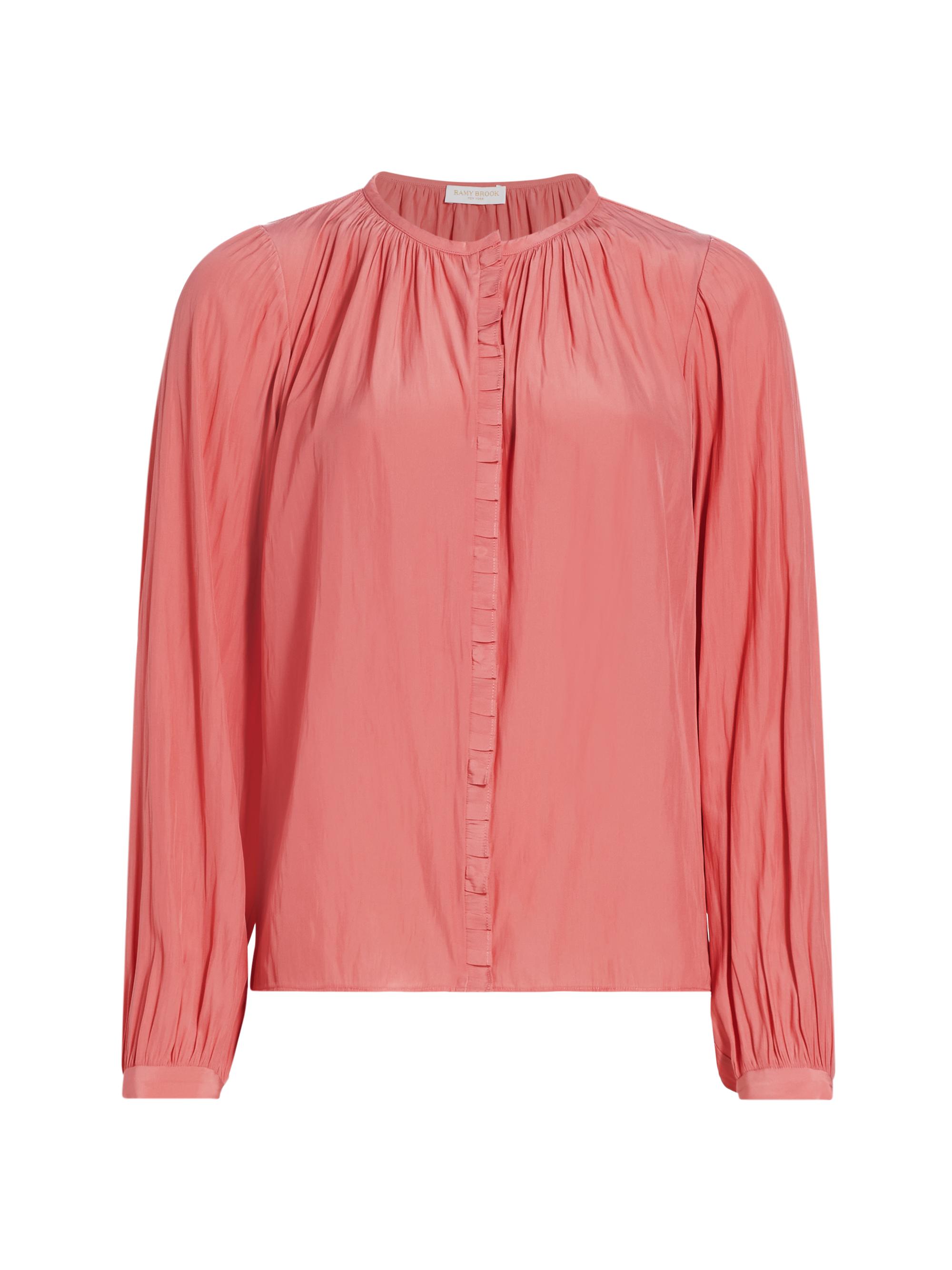 Ramy Brook Women's Maria Satin Blouse - Poppy Pink