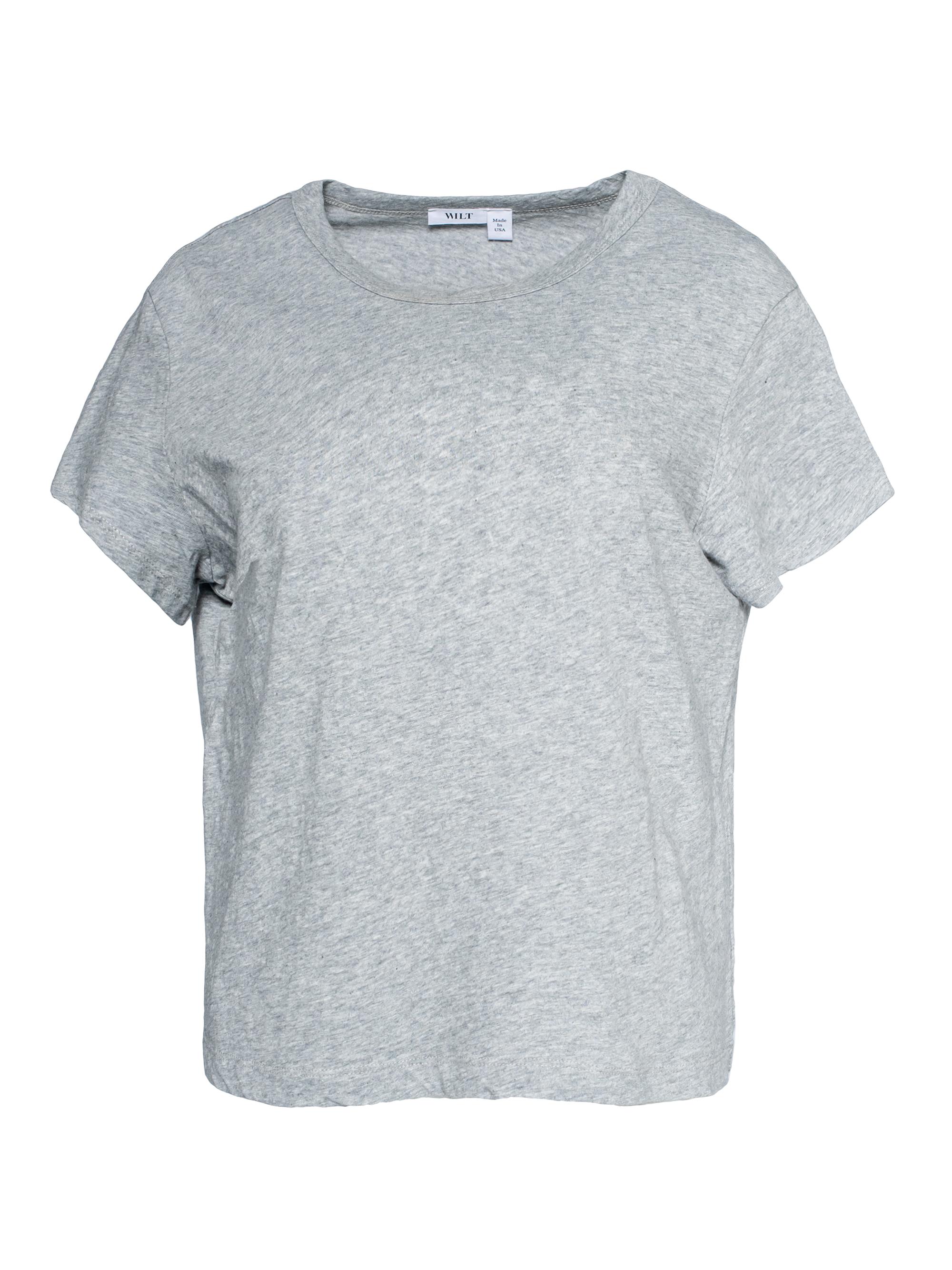 Wilt Women's Crop Boxy Short Sleeve Crew Tee - Grey