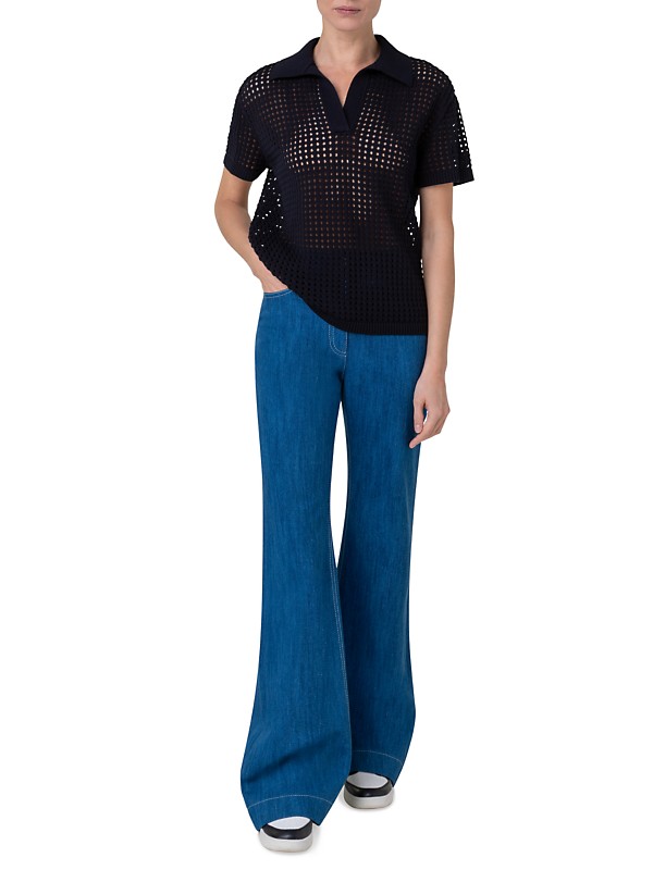 Shop Akris punto Mesh-Knit Polo Shirt | Saks Fifth Avenue Shop Akris punto Mesh-Knit Polo Shirt | Saks Fifth Avenue