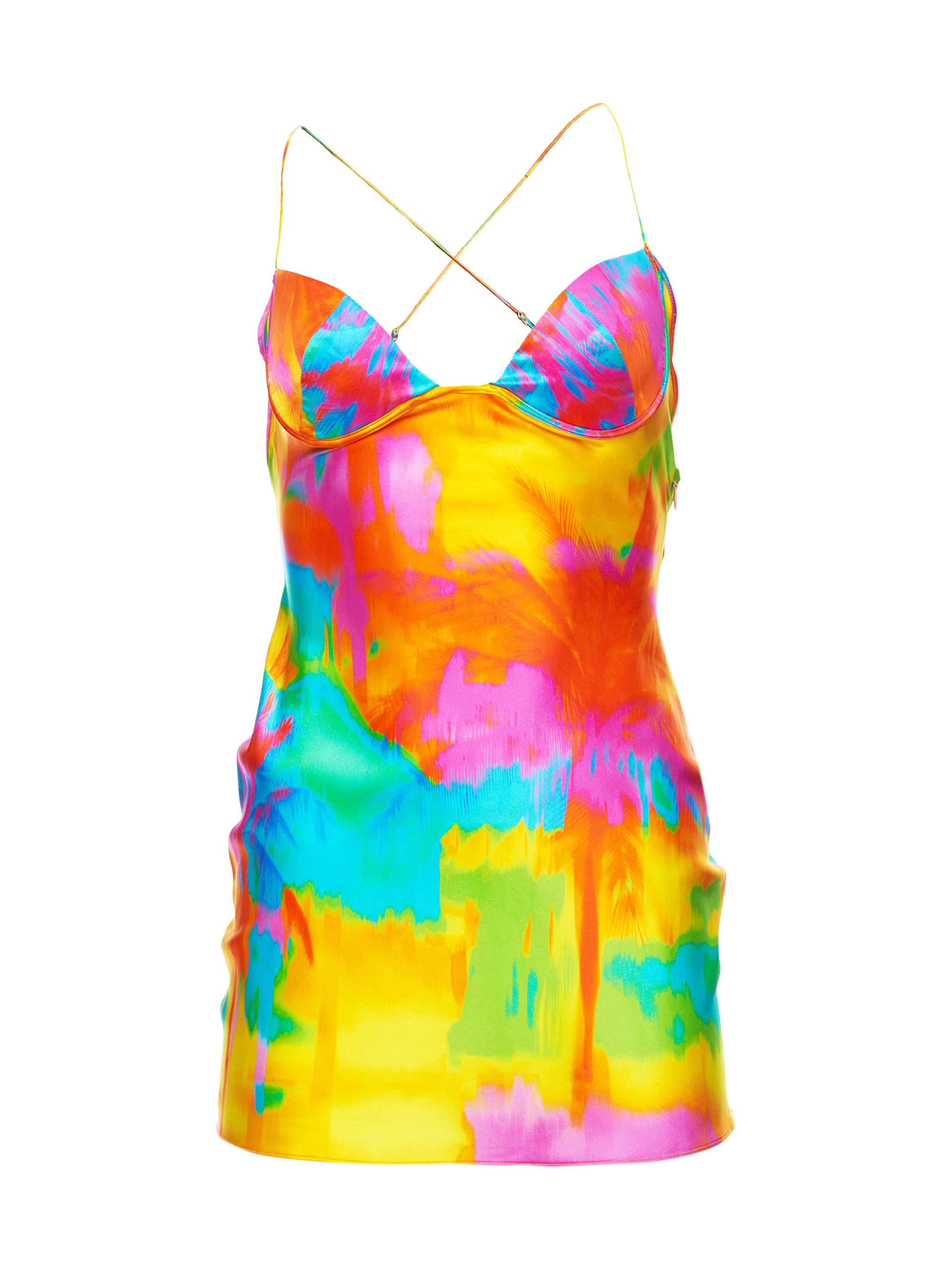 Ser.o.ya Women's Clever Silk Mini Dress - Abstract Palm