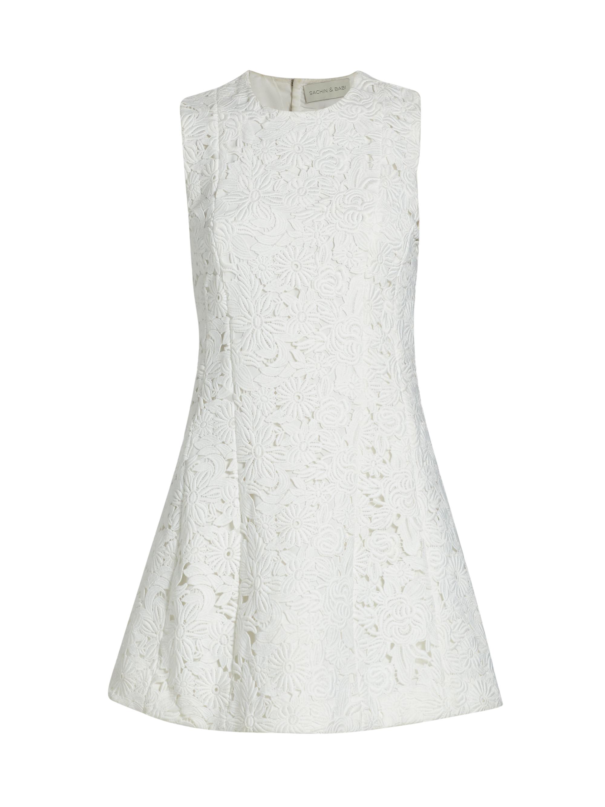 Sachin & Babi Women's Mon Coeur Lace & Heart Cut-Out Minidress - Off White