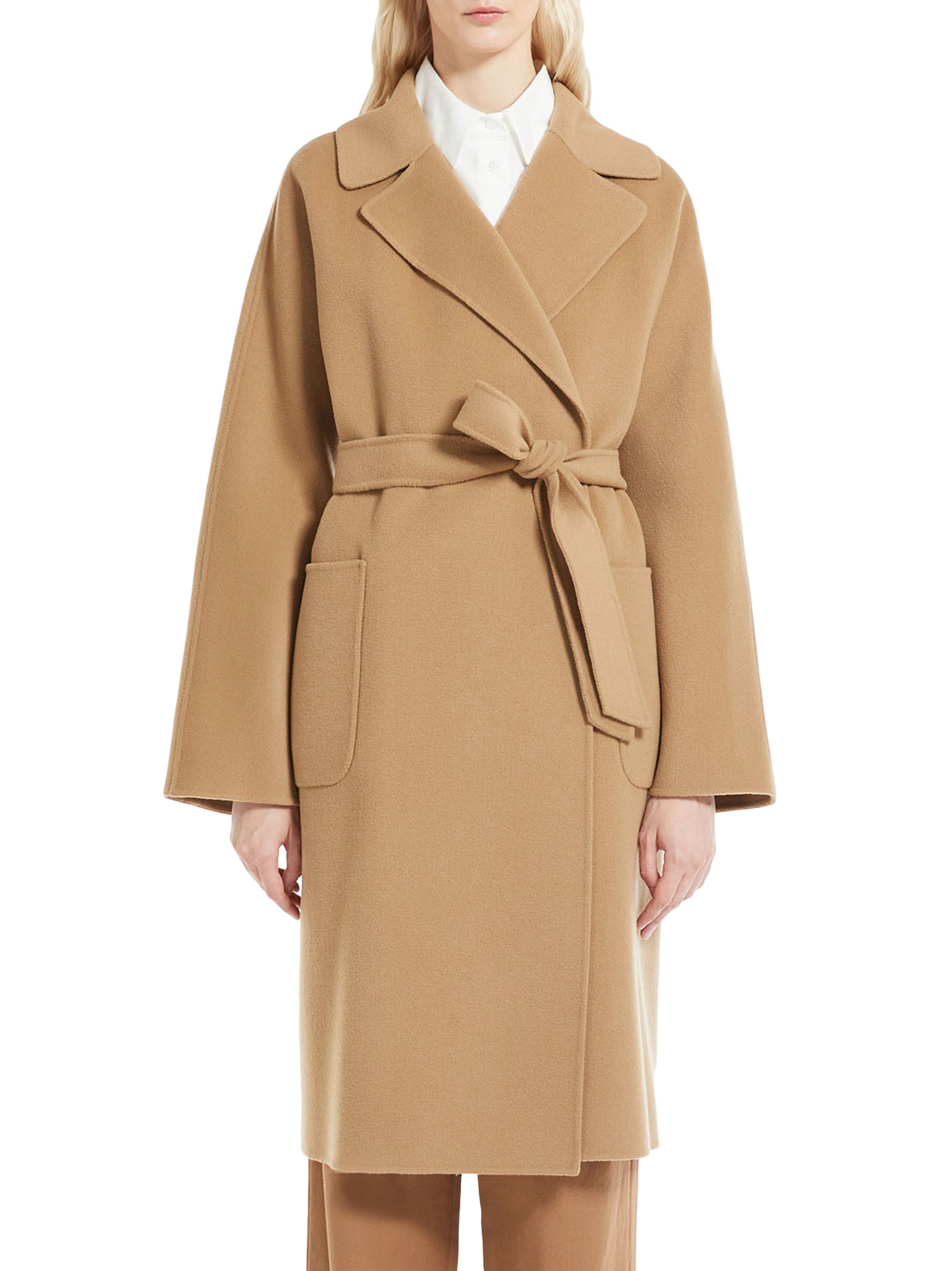 Weekend Max Mara Wool Patch-Pocket Wrap Coat | Saks Fifth Avenue