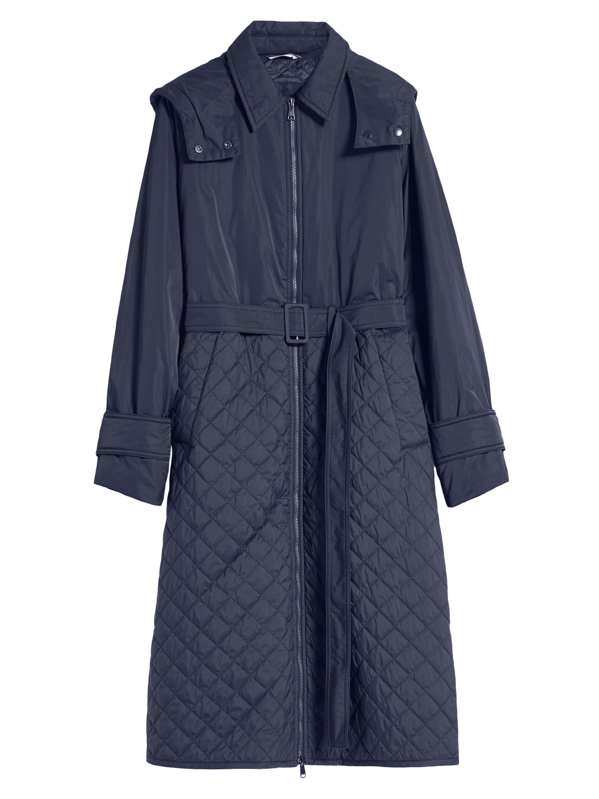 Weekend Max Mara Women's Quilted Belted Raincoat - Navy