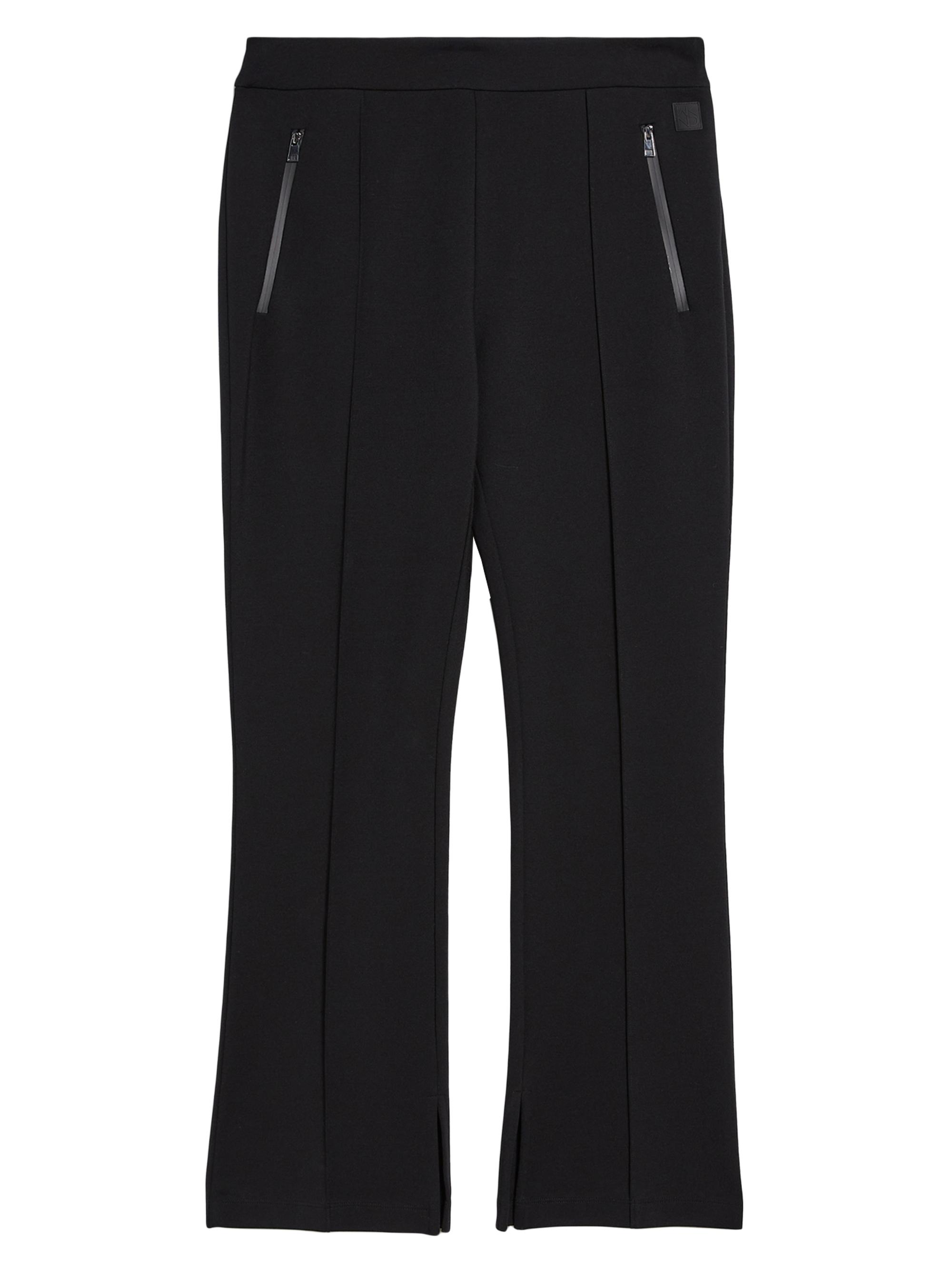 Weekend Max Mara Women's Tech Jersey Straight-Leg Pants - Black