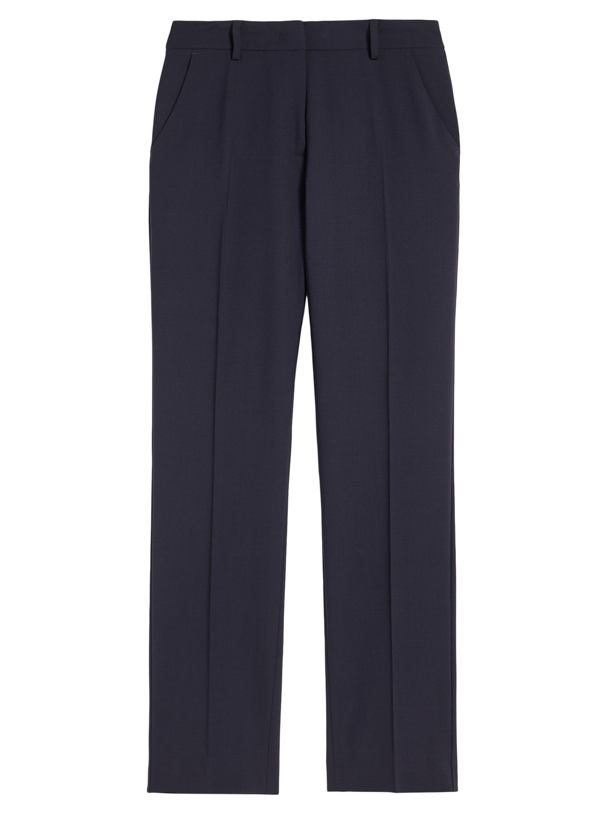 Weekend Max Mara Women's Classic Wool Crop Trousers - Navy
