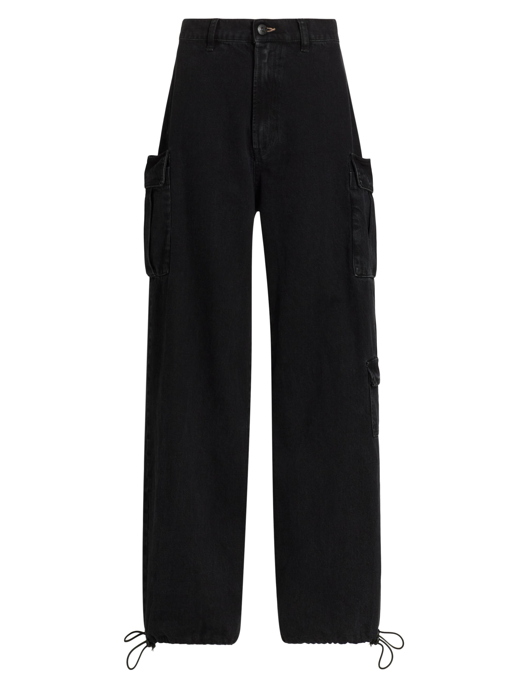 3x1 Women's Skater Cargo High-Rise Relaxed-Fit Utility Jeans - Black Atlantic