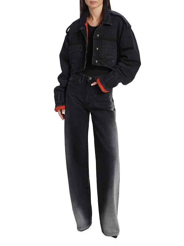 Shop 3x1 Gina Cargo Crop Denim Jacket | Saks Fifth Avenue Shop 3x1 Gina Cargo Crop Denim Jacket | Saks Fifth Avenue
