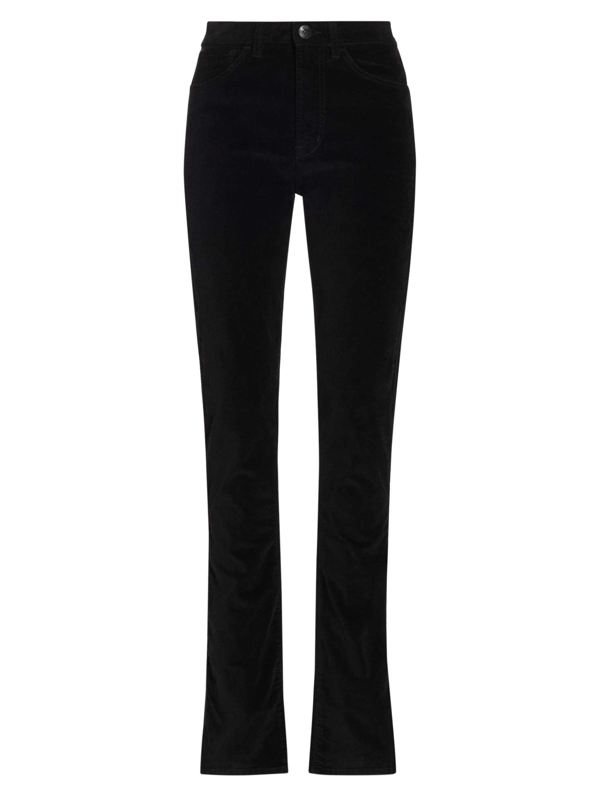 3x1 Women's Kaya Split-Hem Slim Jeans - Black Velveteen