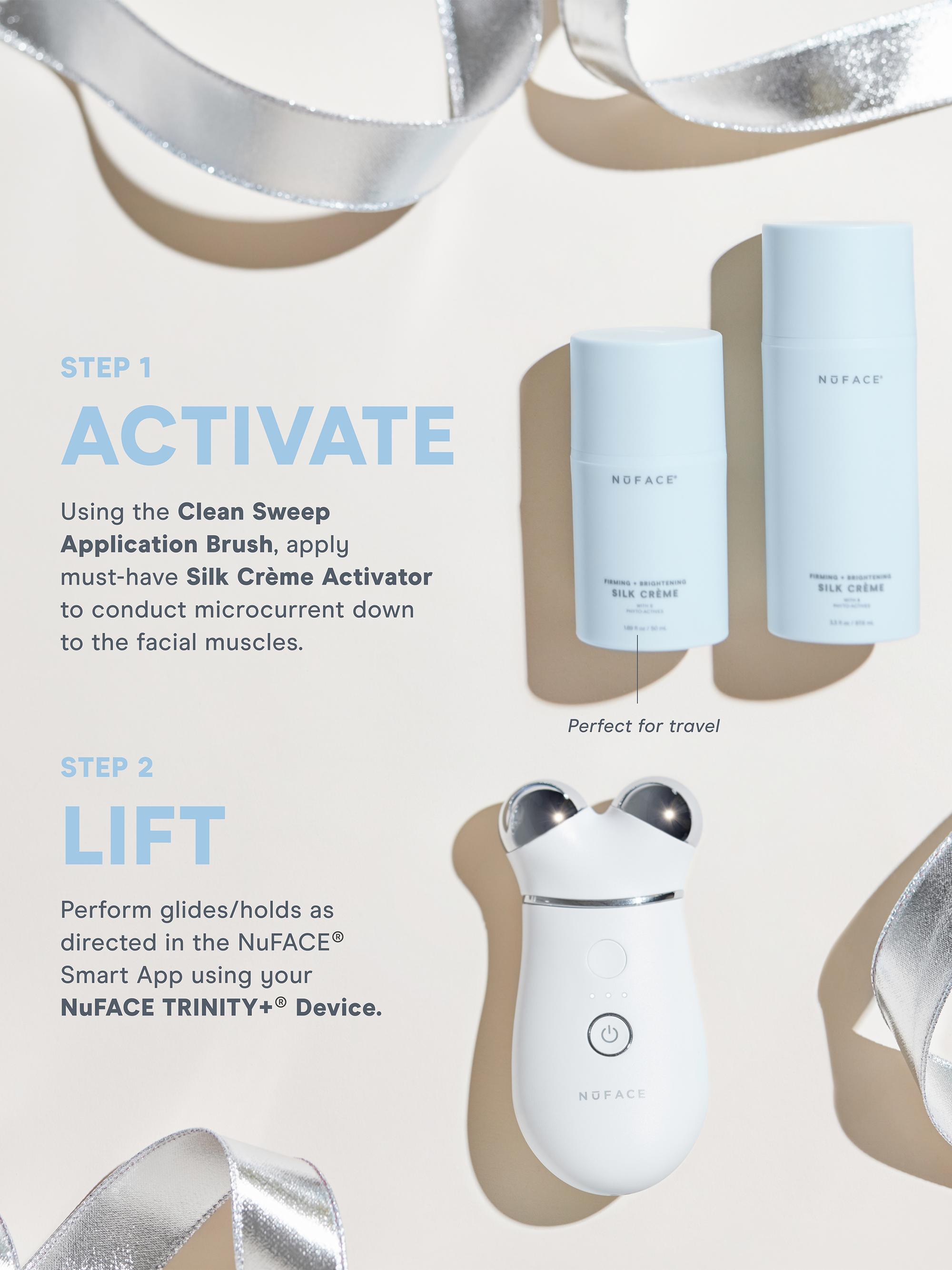 NuFace Trinity+ Smart Advanced Facial Toning Routine 4-Piece Set