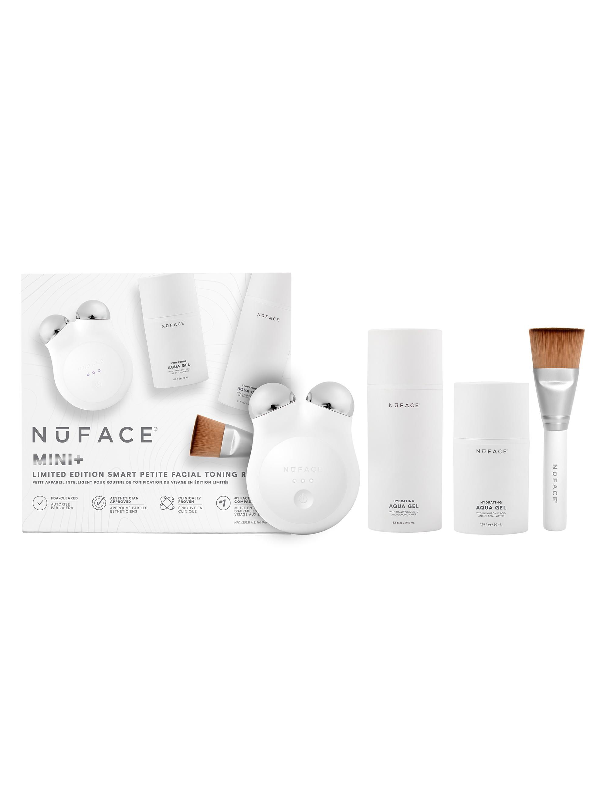 NuFace Women's Mini+ Smart Petite Facial Toning Routine 4-Piece Set