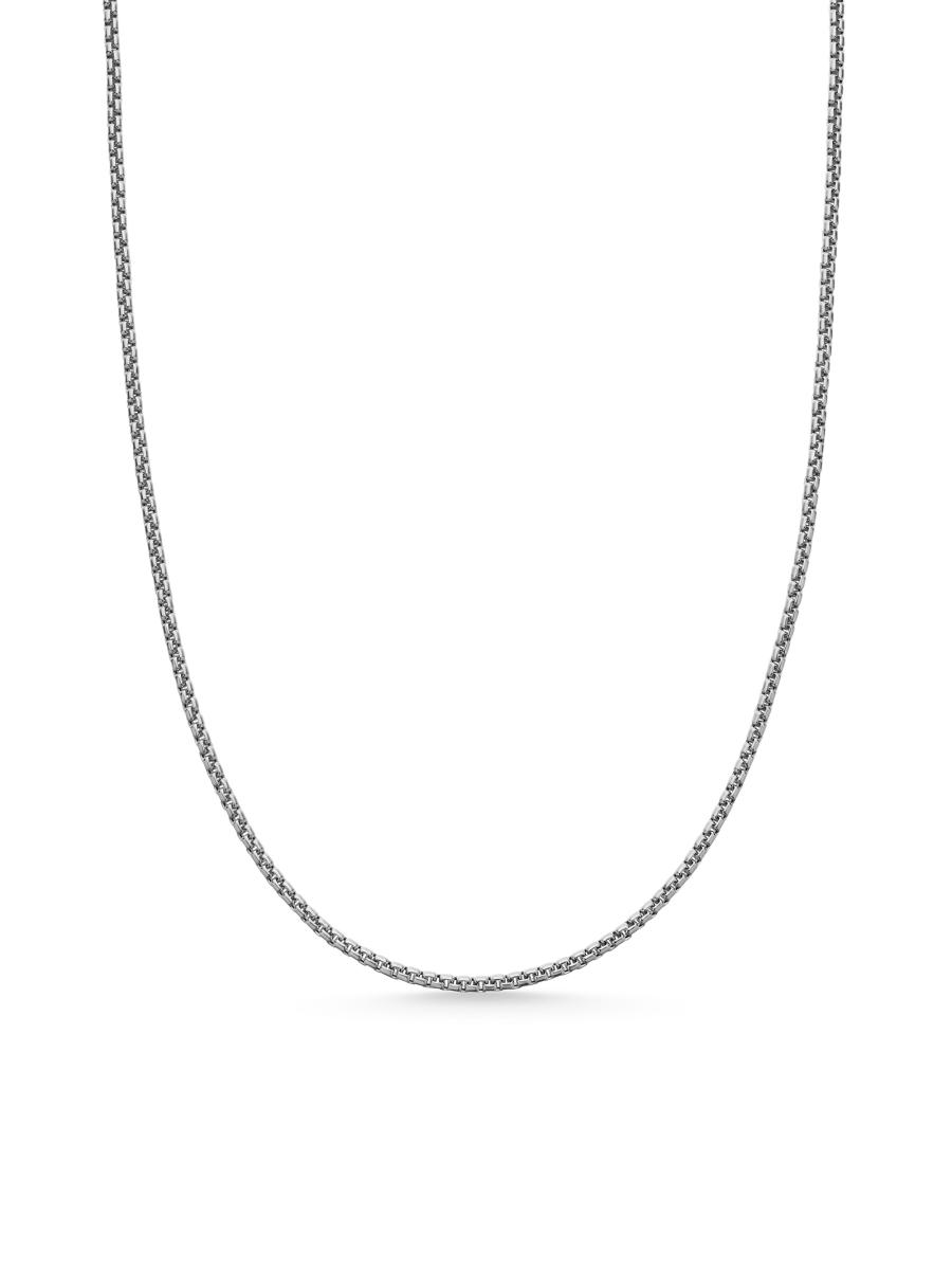 ADRER surgical stainless 「A」necklace David Yurman Box Adjustable Chain Necklace In Sterling