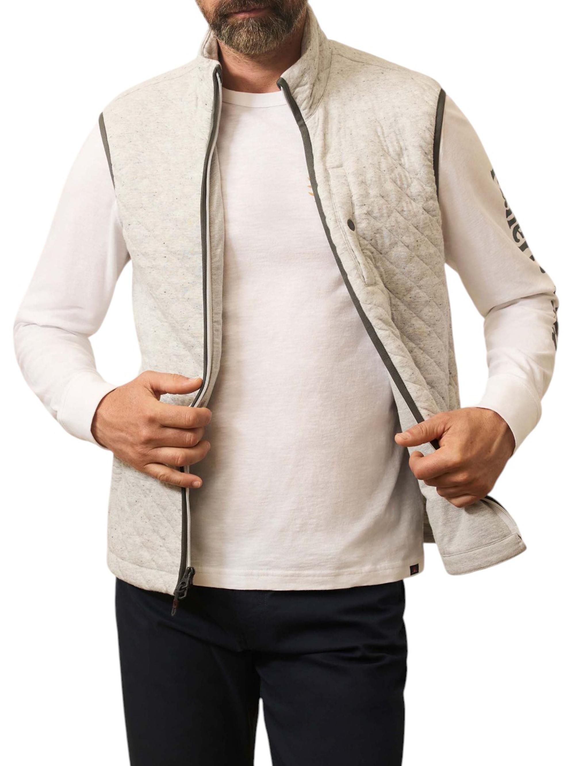 Faherty Brand Men's Epic Quilted Fleece Vest -  Peak Heather