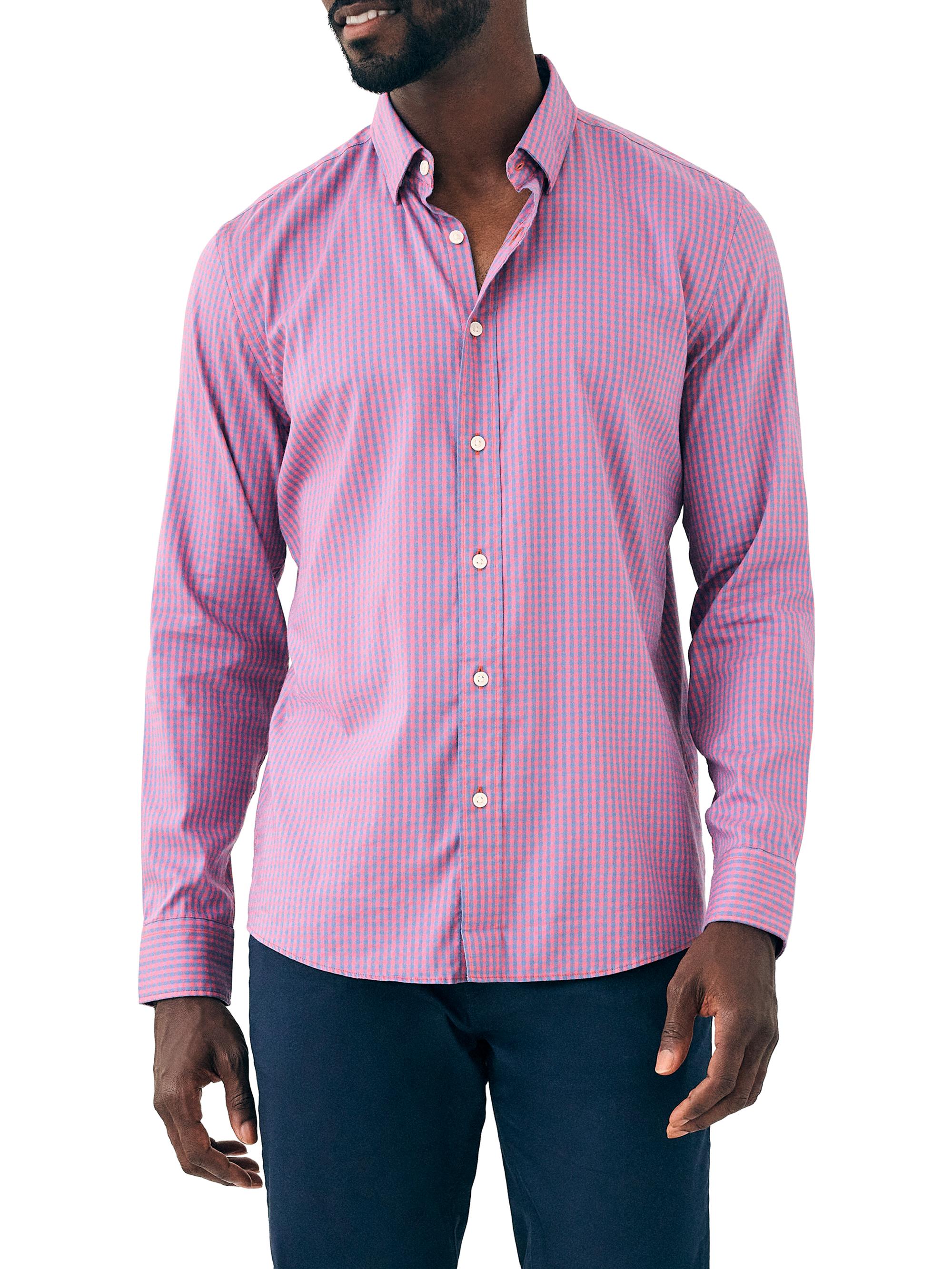 Faherty Brand Men's The Movement Shirt - Blue Rose